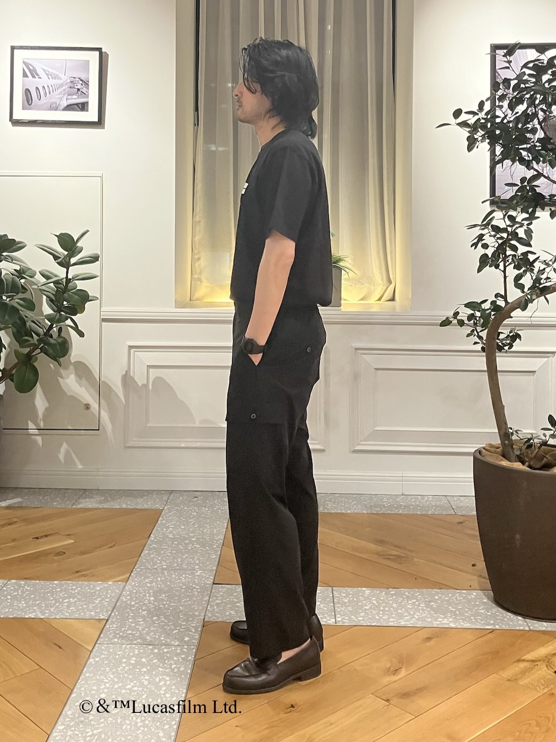 junyaさんの「DRESSTERIOR｜【接触冷感】STAR WARS カプセルグローグTシャツ」を使ったコーディネート