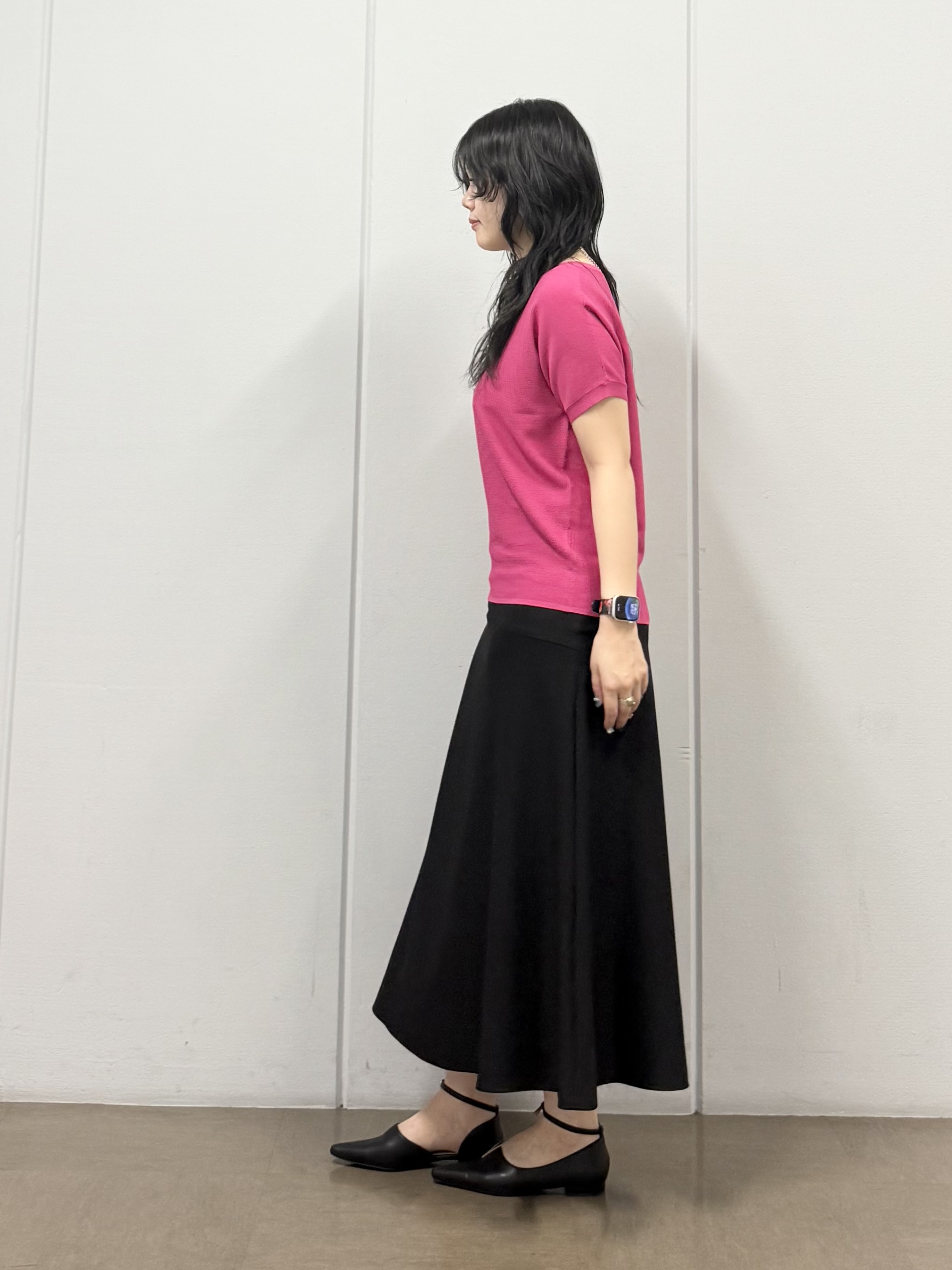 mizukiさんの「INDIVI｜【洗える／メッシュ素材／SETUP可能】半袖シアージャケット」を使ったコーディネート