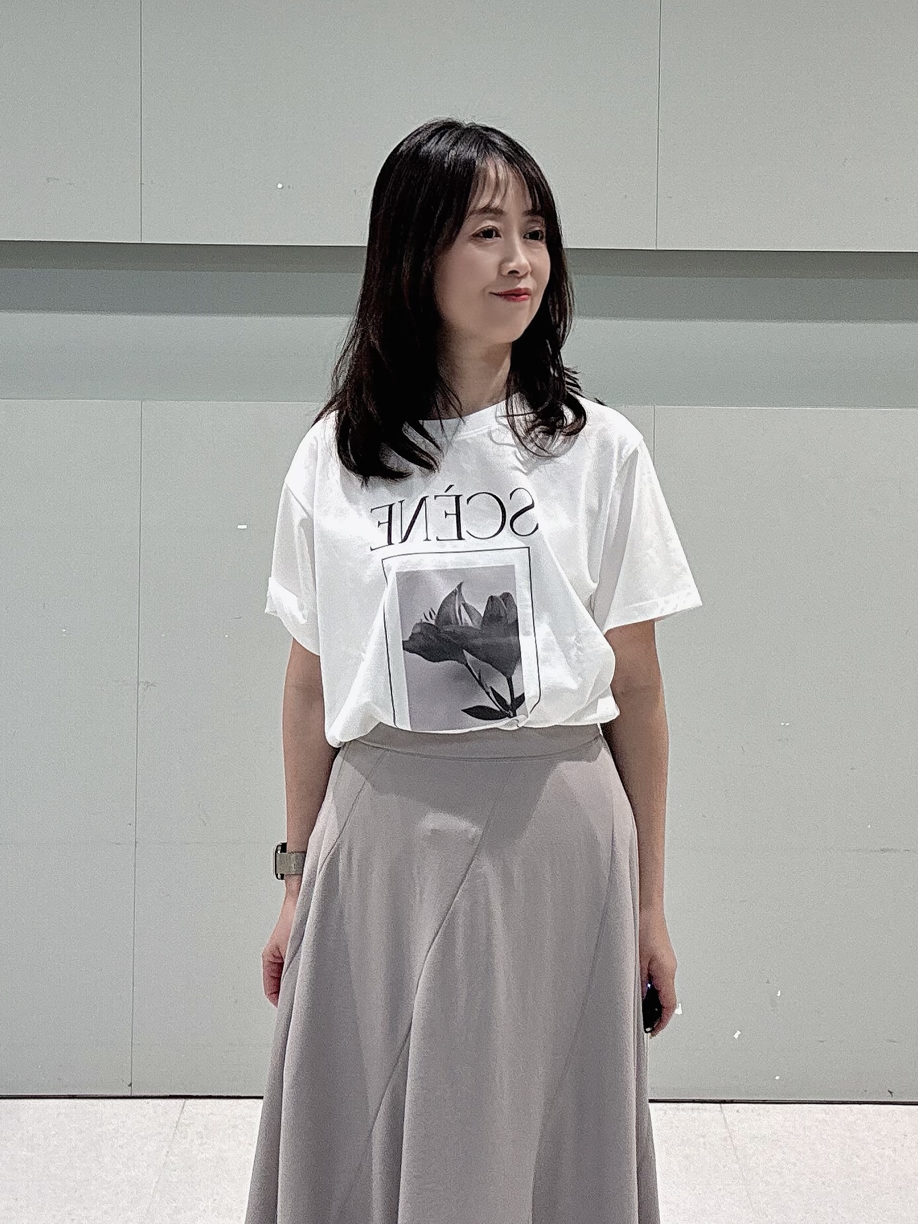 makiさんの「UNTITLED｜【アンサンブル可/日除け・冷房対策】シアーレーヨンZIPカーディガン」を使ったコーディネート
