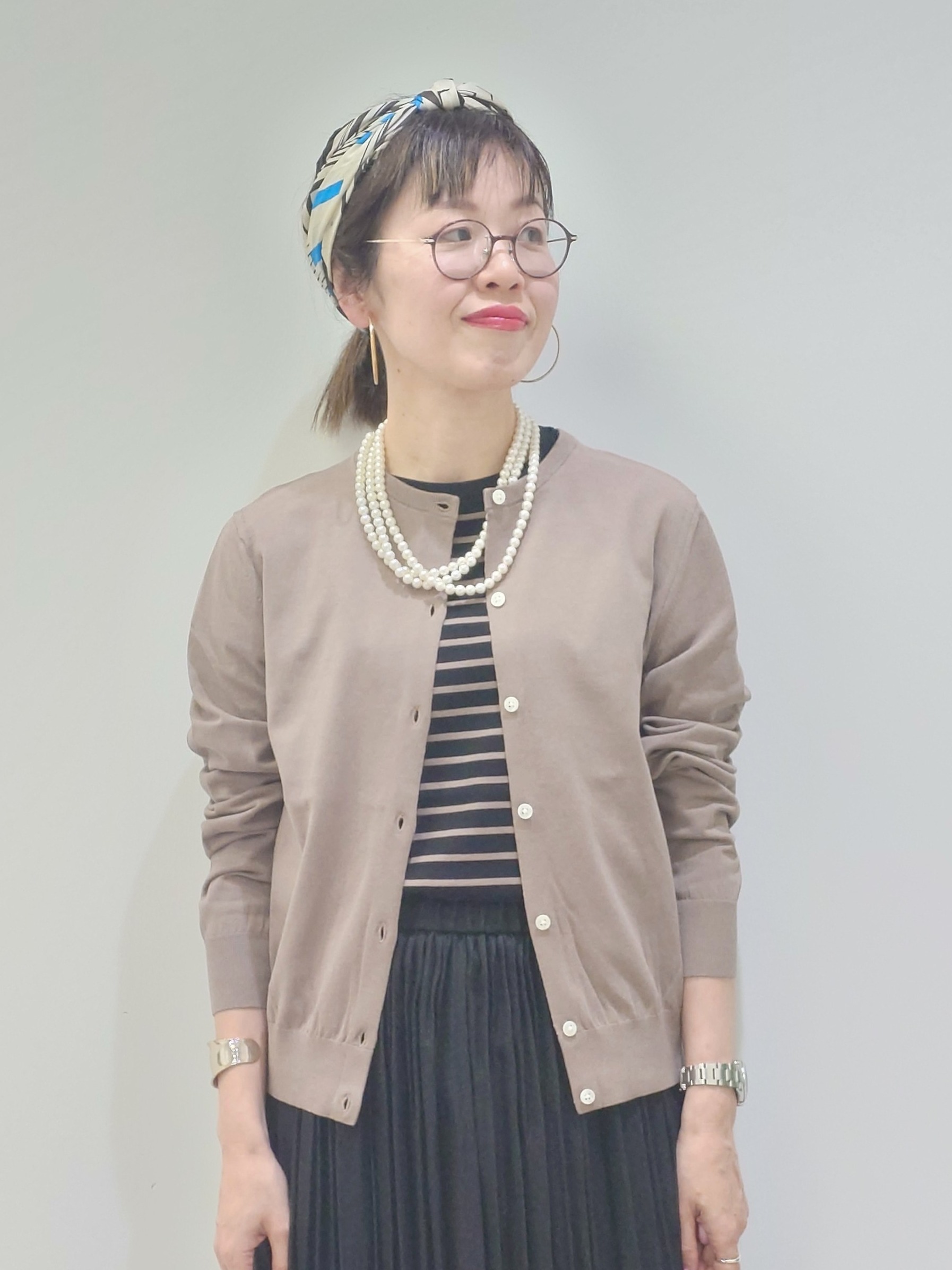 MUTSUKOさんの「UNTITLED｜【9色展開/アンサンブル可/洗える】コットンベーシックニット」を使ったコーディネート