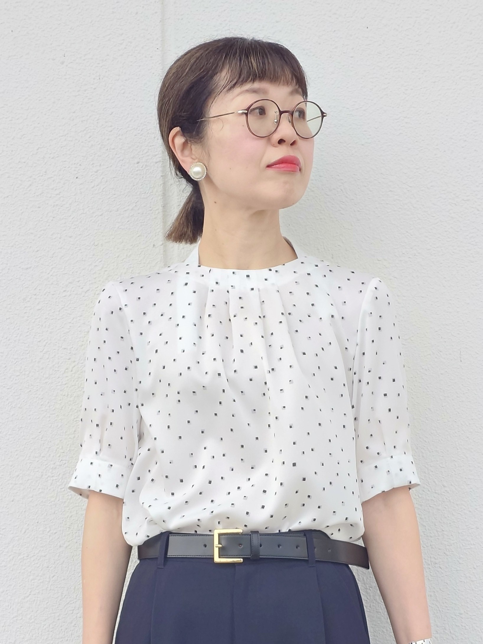 MUTSUKOさんの「UNTITLED｜【セットアップ可/UV/接触冷感】エアリーノーカラージャケット」を使ったコーディネート