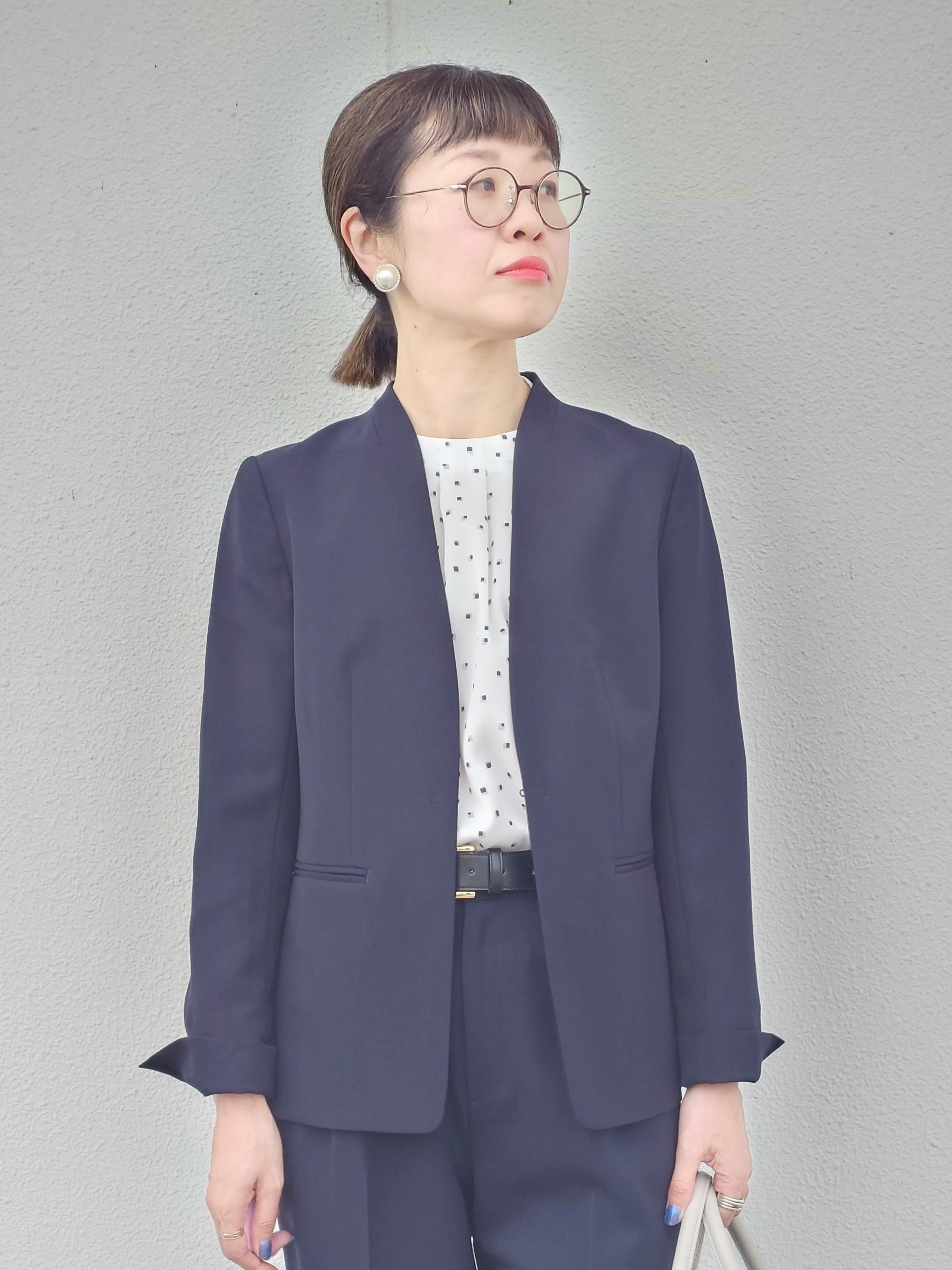 MUTSUKOさんの「UNTITLED｜【セットアップ可/UV/接触冷感】エアリーノーカラージャケット」を使ったコーディネート