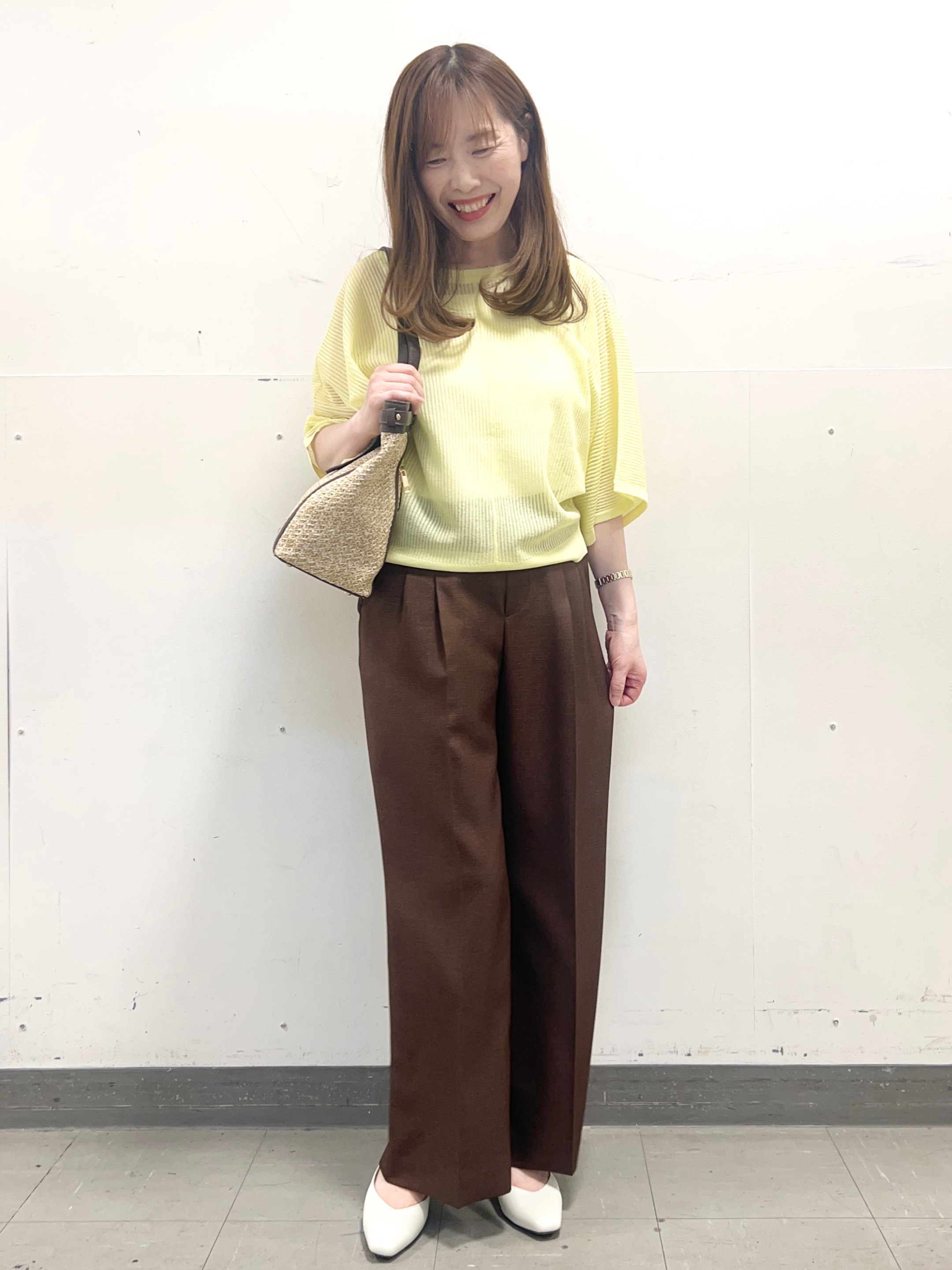yuさんの「Reflect｜【前後2WAY】オフボディ リラクシーニット」を使ったコーディネート