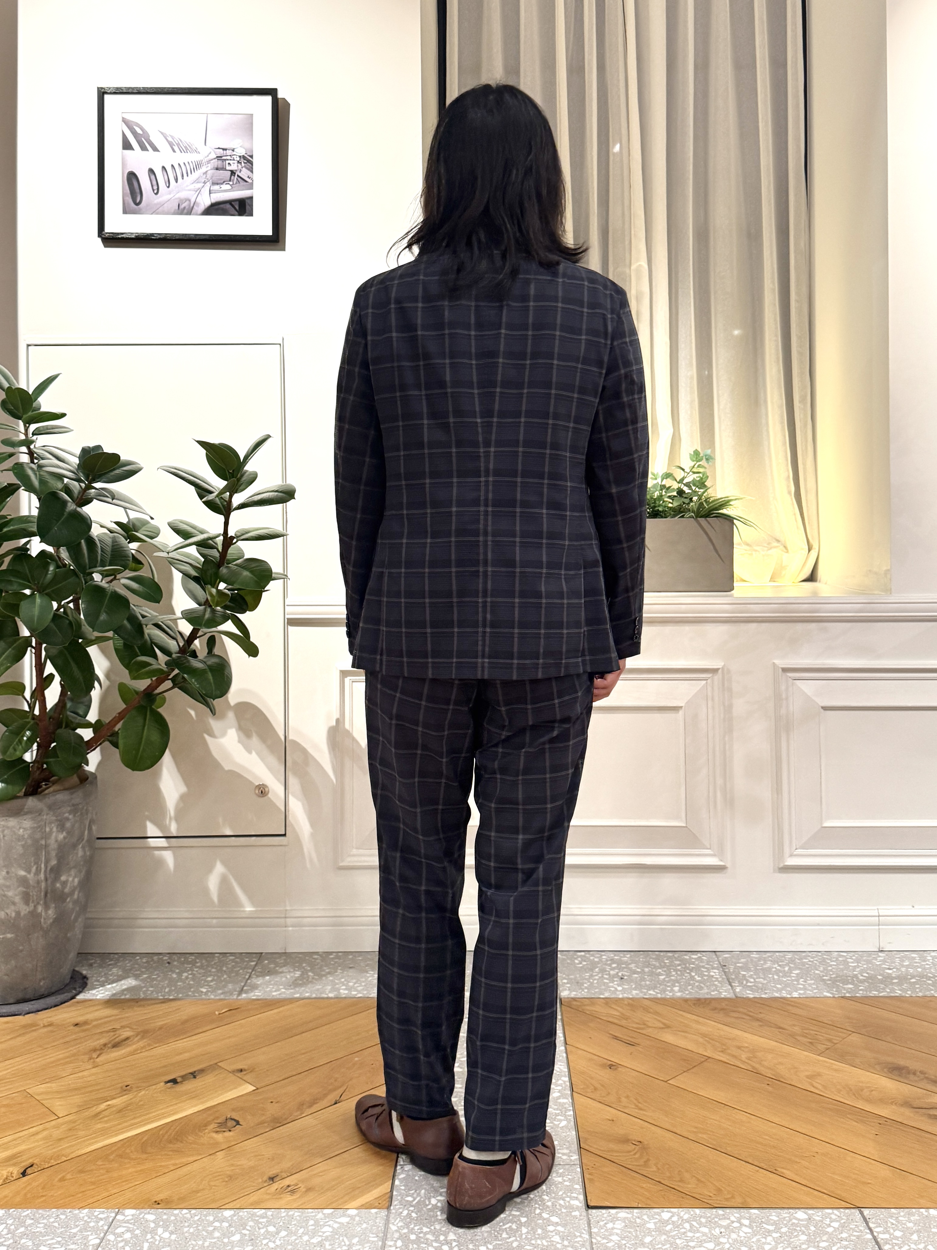 kawarataniさんの「DRESSTERIOR｜【セットアップ可/ウォッシャブル/高通気性】DotAir チェックジャケット」を使ったコーディネート