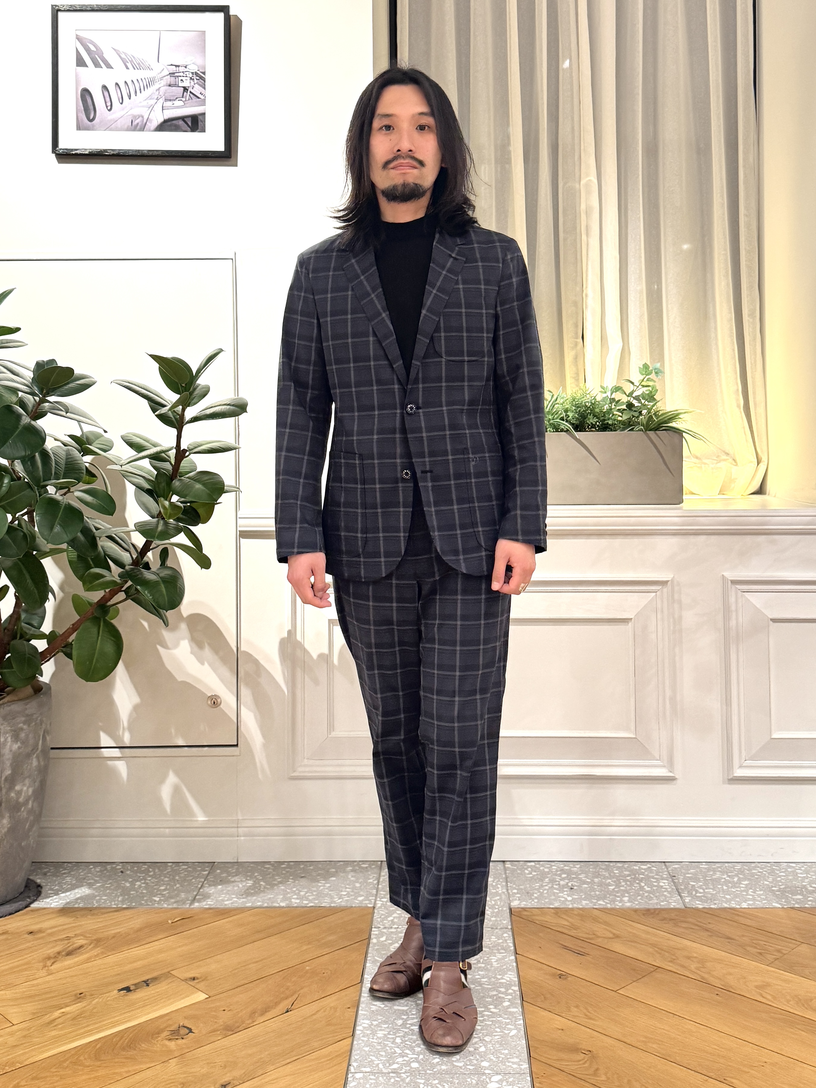 kawarataniさんの「DRESSTERIOR｜【セットアップ可/ウォッシャブル/高通気性】DotAir チェックジャケット」を使ったコーディネート