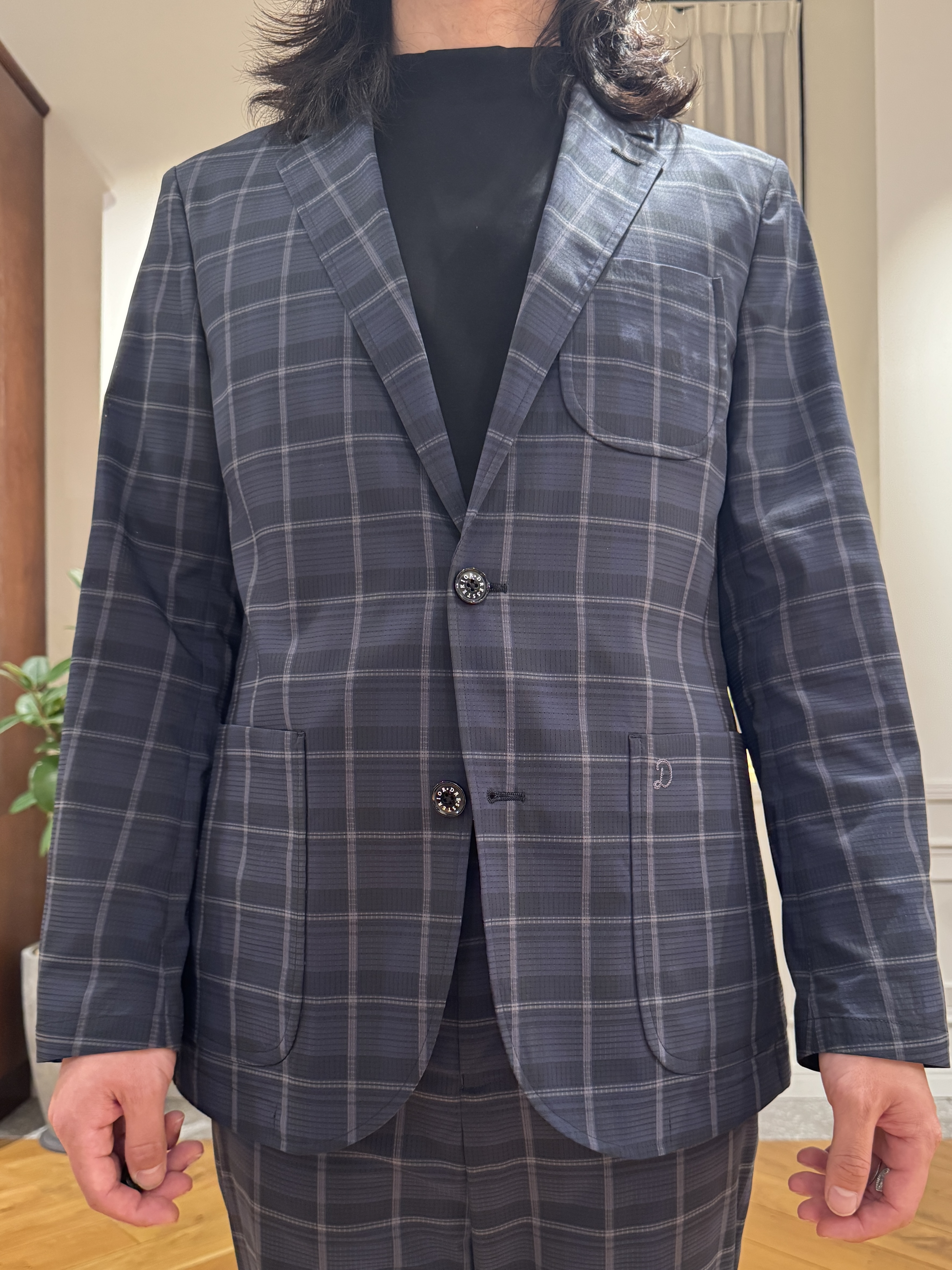 kawarataniさんの「DRESSTERIOR｜【セットアップ可/ウォッシャブル/高通気性】DotAir チェックジャケット」を使ったコーディネート
