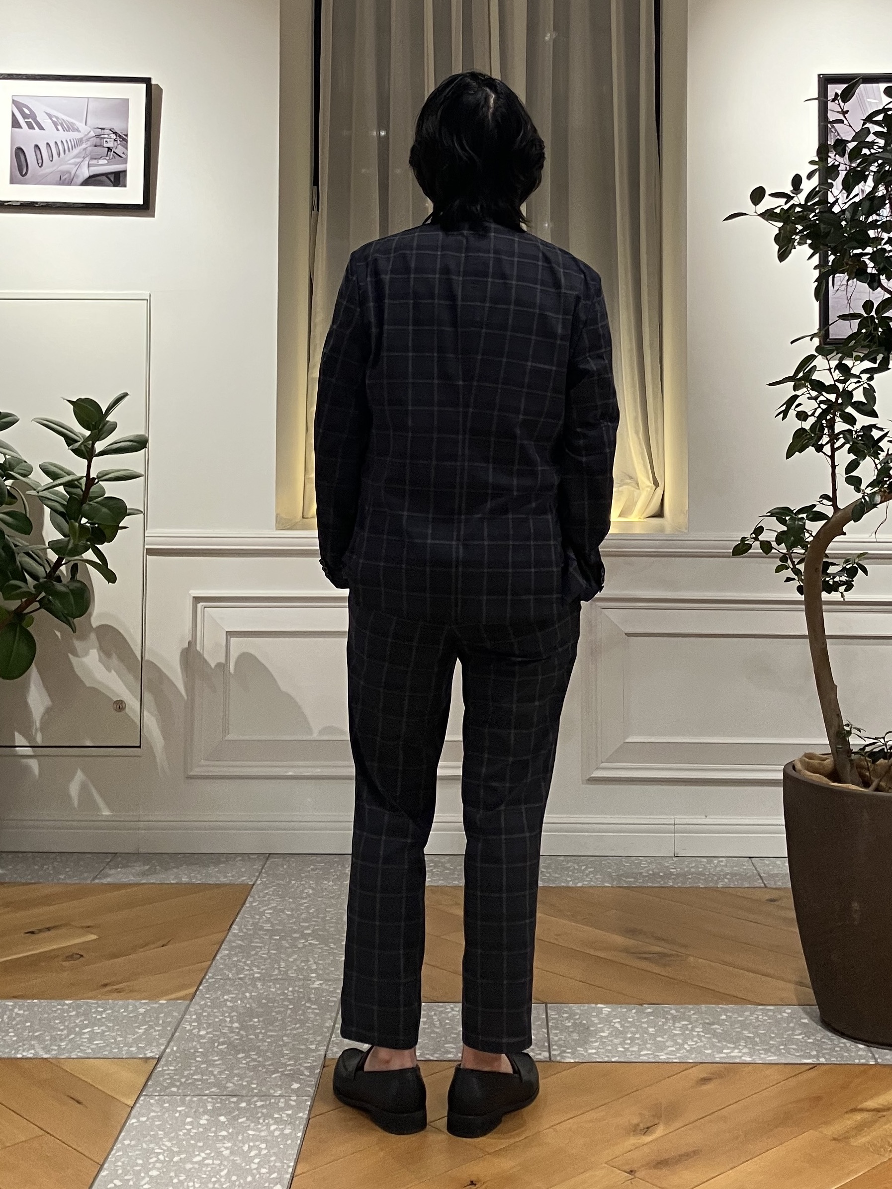 junyaさんの「DRESSTERIOR｜【セットアップ可/ウォッシャブル/高通気性】DotAir チェックジャケット」を使ったコーディネート