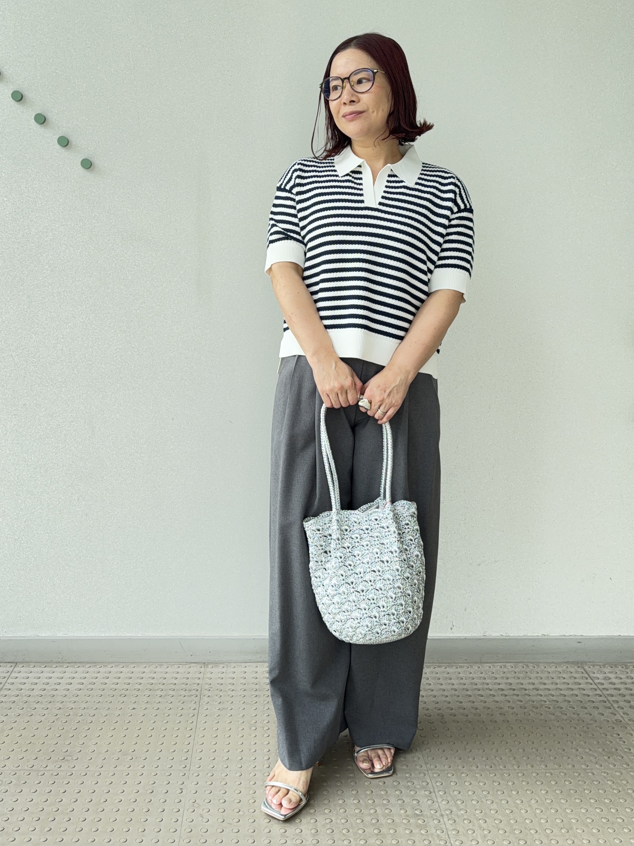 Asamiさんの「DRESSTERIOR｜ウォッシャブルスキッパークロップドニット」を使ったコーディネート