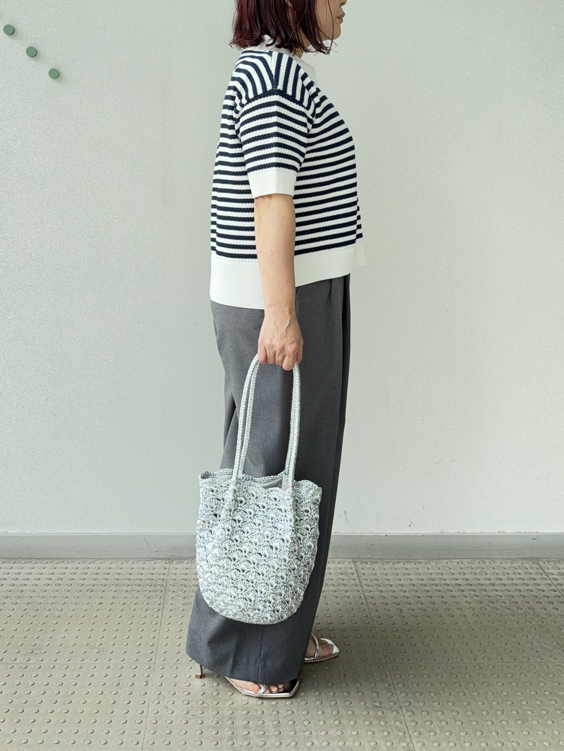 Asamiさんの「DRESSTERIOR｜ウォッシャブルスキッパークロップドニット」を使ったコーディネート