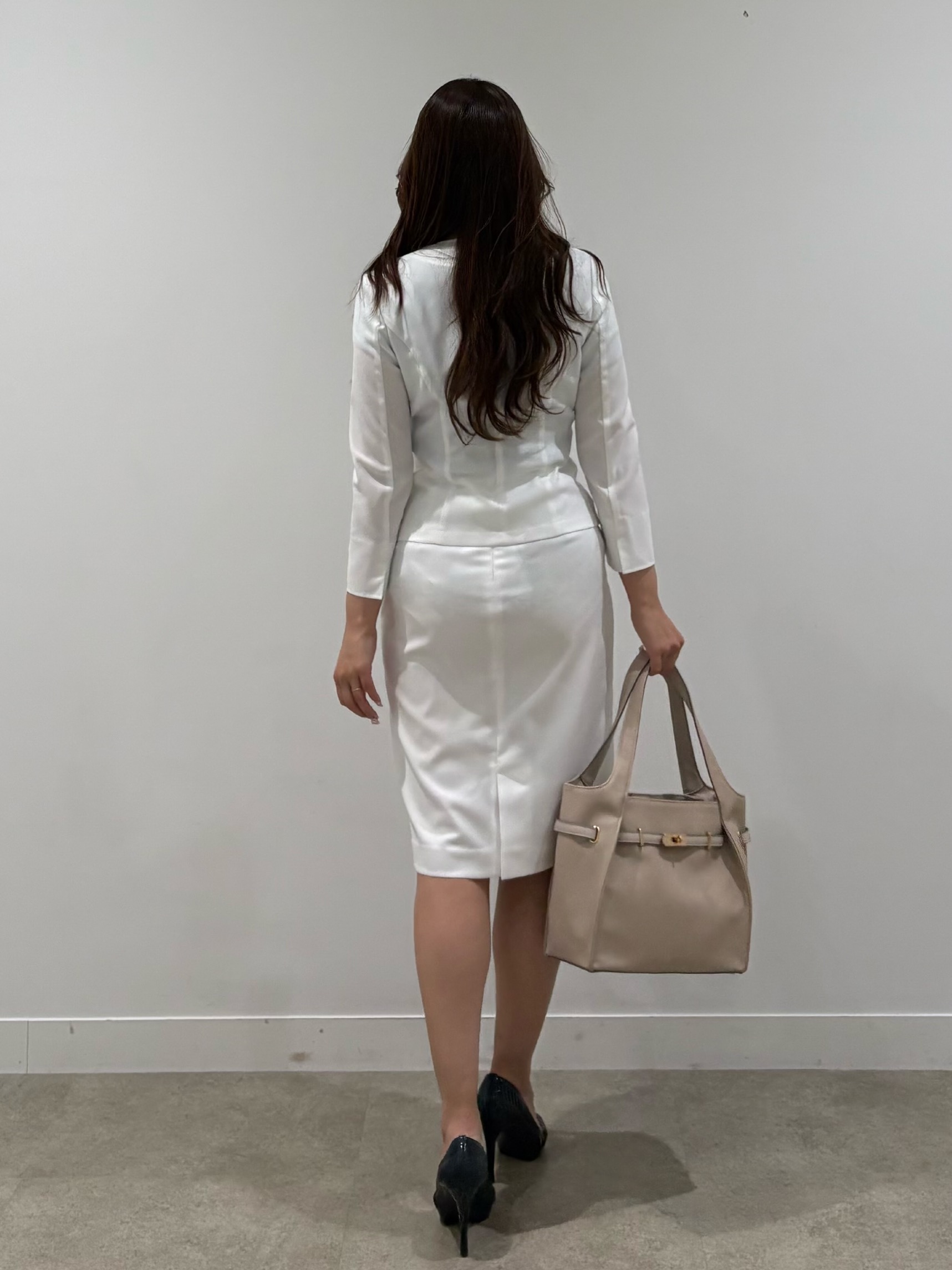 MISAKIさんの「COUP DE CHANCE｜【日本製／接触冷感／UVケア／手洗い可】リネンライクノーカラージャケット」を使ったコーディネート
