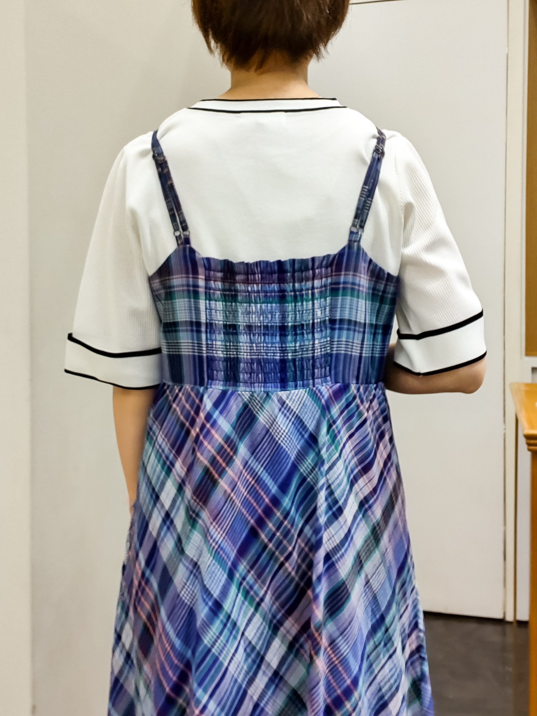 やまちゃんさんの「grove｜【貴島明日香さん着用】夏を楽しむ一枚、マドラスチェックキャミワンピース」を使ったコーディネート