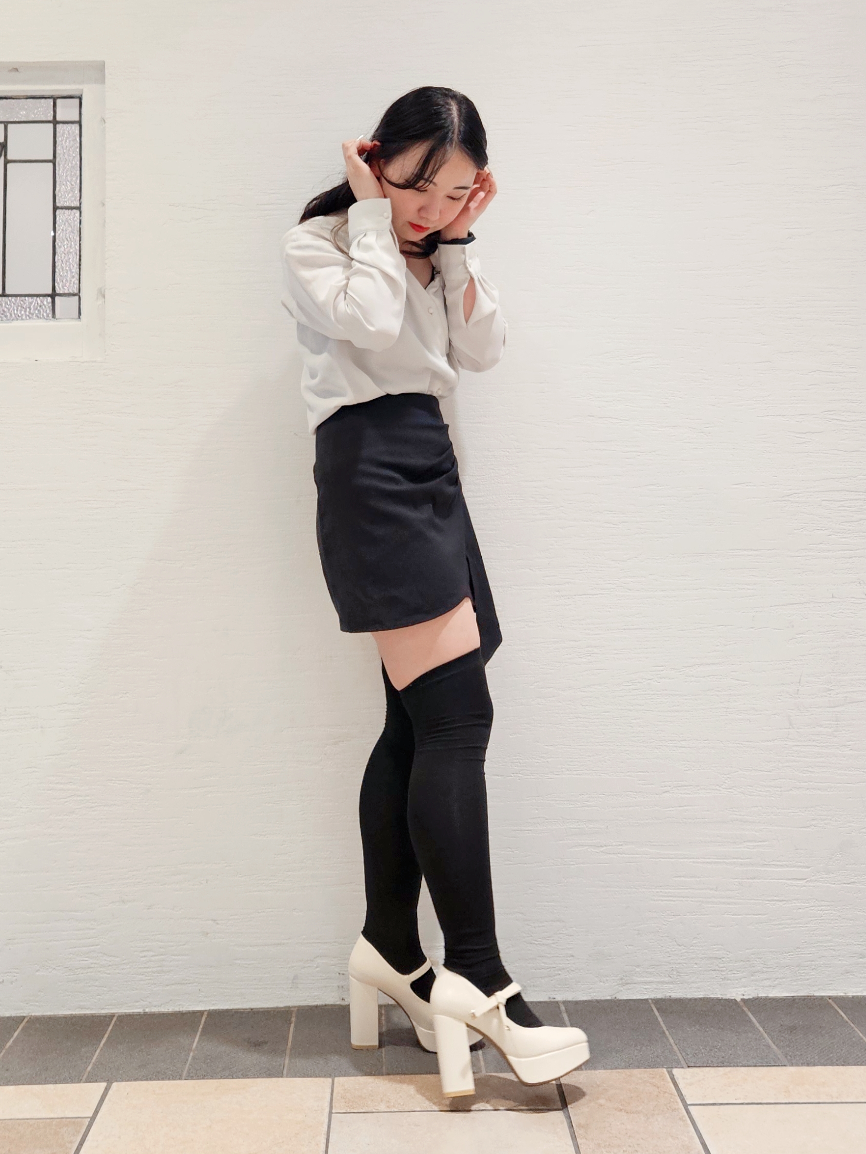 紫桜-shion-さんの「ESPERANZA｜リボン2WAYストームパンプス」を使ったコーディネート