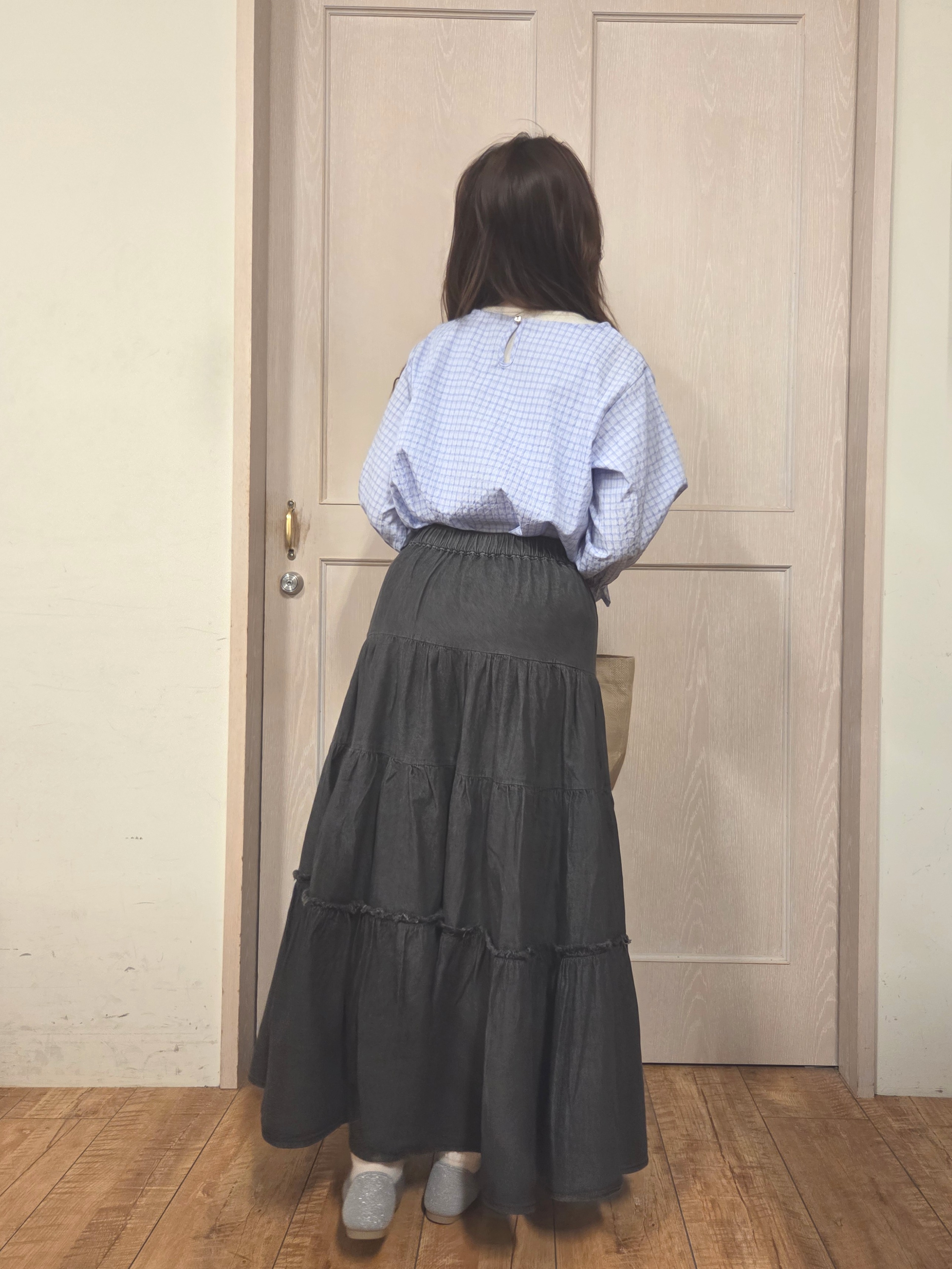masamiさんの「SHOO･LA･RUE｜【セットアップ可/洗濯機可】上品チェックが好印象 ゆるさら6分袖ブラウス」を使ったコーディネート