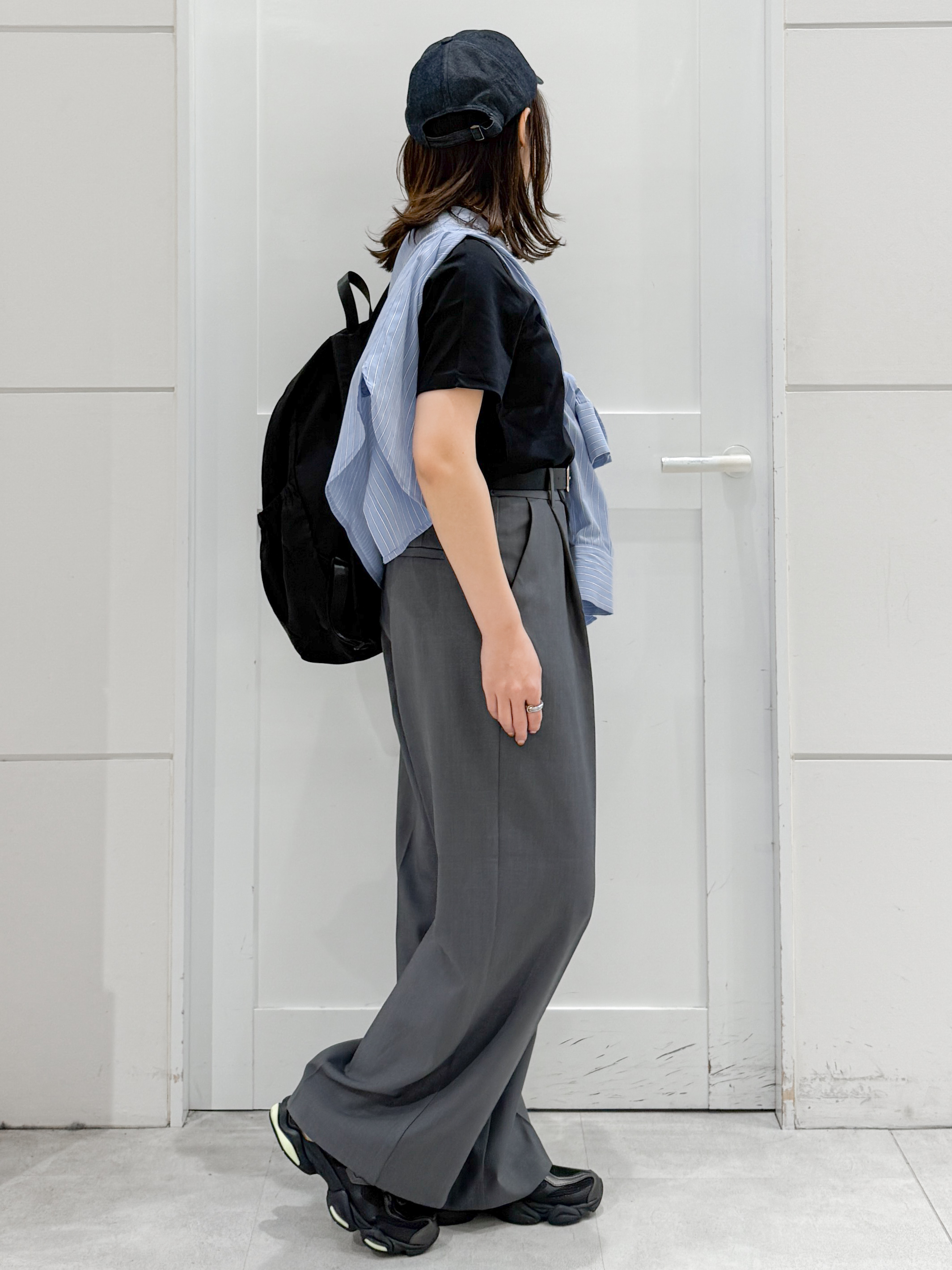 yuka.aさんの「OPAQUE.CLIP｜オーガニックコットン混ベーシックTシャツ【洗濯機OK】《SS～LL》」を使ったコーディネート
