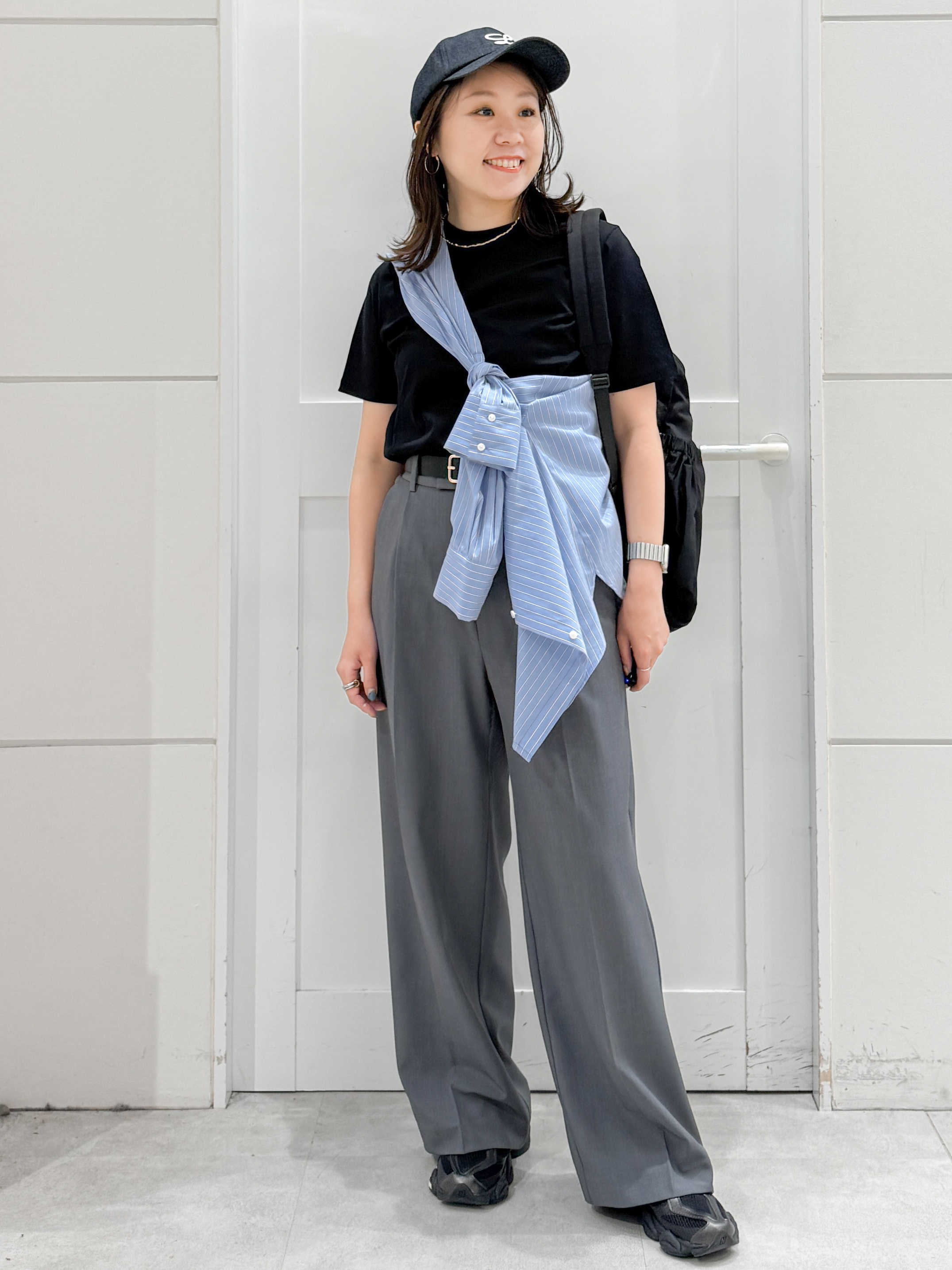 yuka.aさんの「OPAQUE.CLIP｜オーガニックコットン混ベーシックTシャツ【洗濯機OK】《SS～LL》」を使ったコーディネート