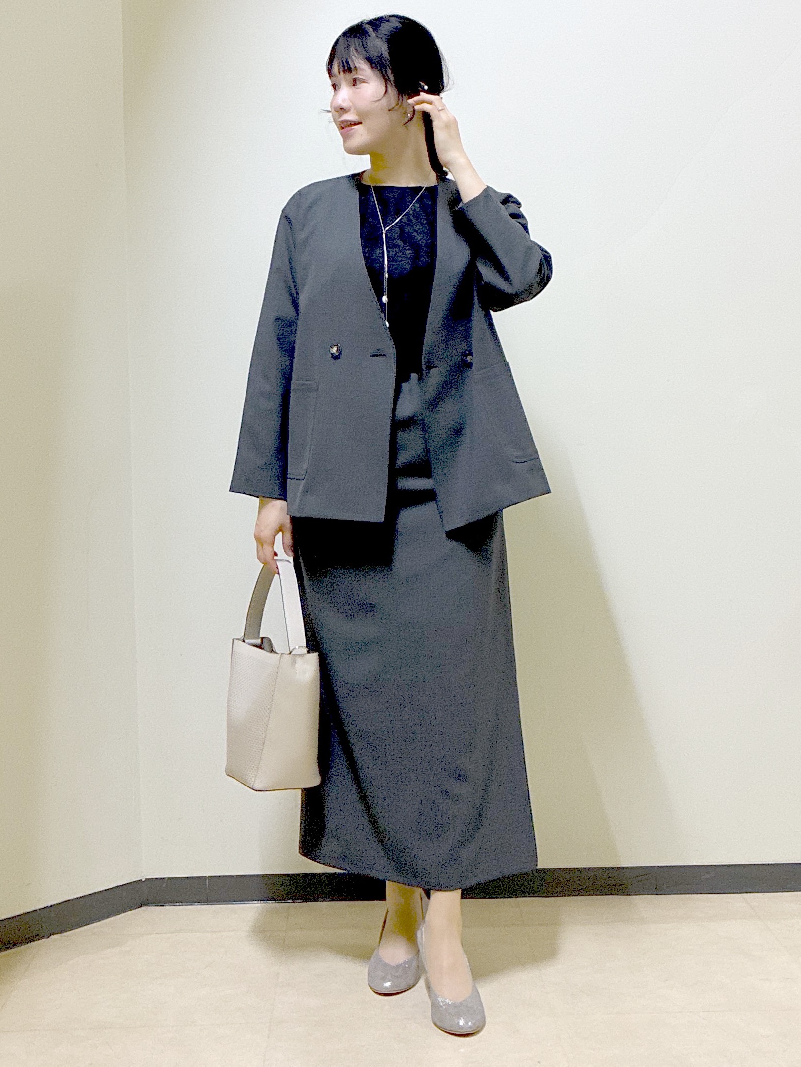  beni_gingerさんの「Reflect｜【単品使い◎】ジャケット＋ナロースカートセット」を使ったコーディネート