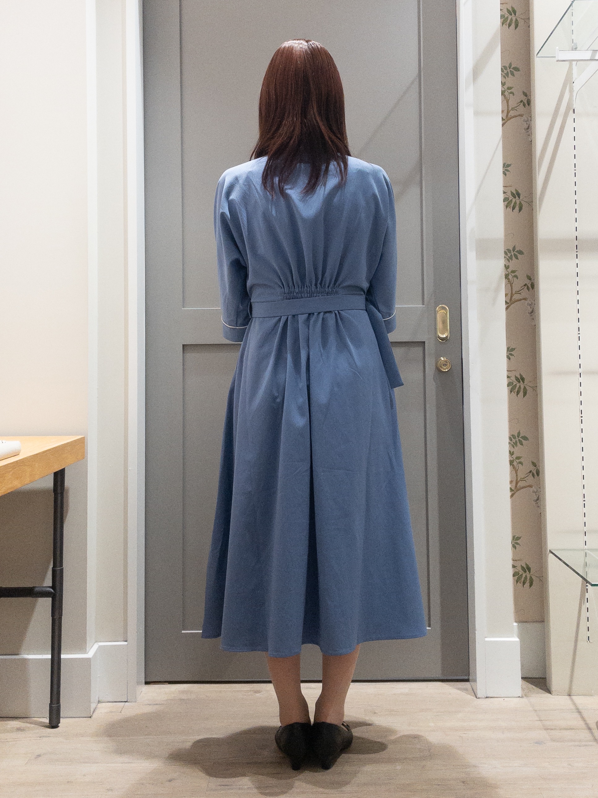 おみつさんの「grove｜【貴島明日香さん着用・美シルエット】ウエストタック配色ワンピース」を使ったコーディネート