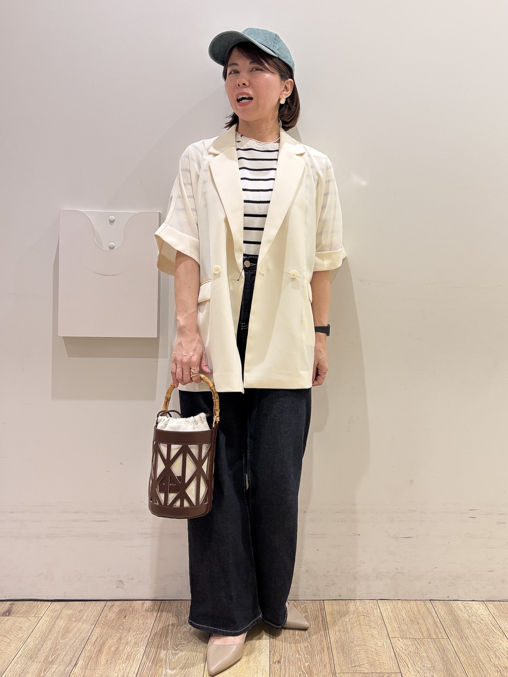 YUKOさんの「index｜ストレッチバギーデニム【洗濯機洗い可】《SS～LL》」を使ったコーディネート