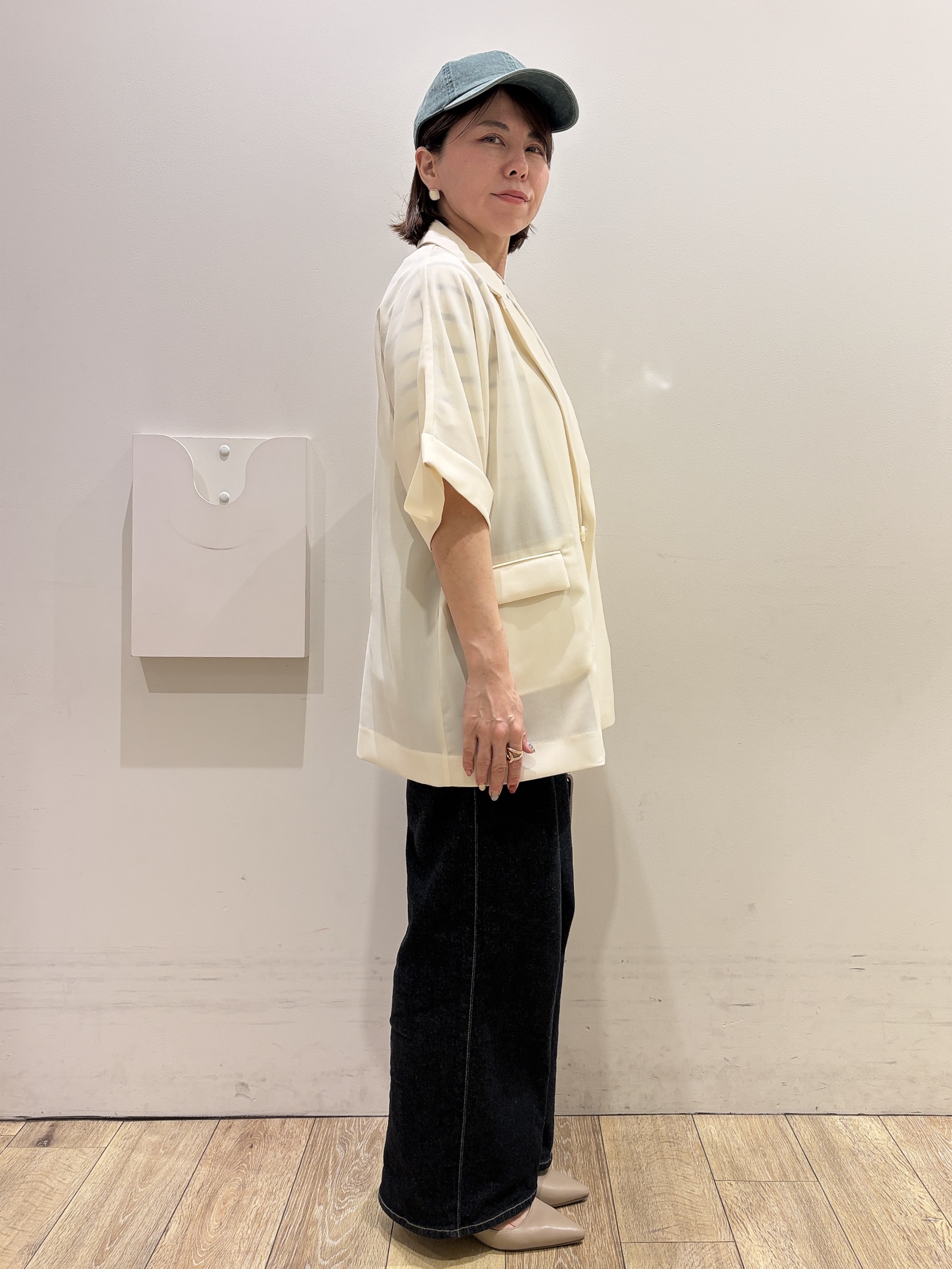 YUKOさんの「index｜ストレッチバギーデニム【洗濯機洗い可】《SS～LL》」を使ったコーディネート