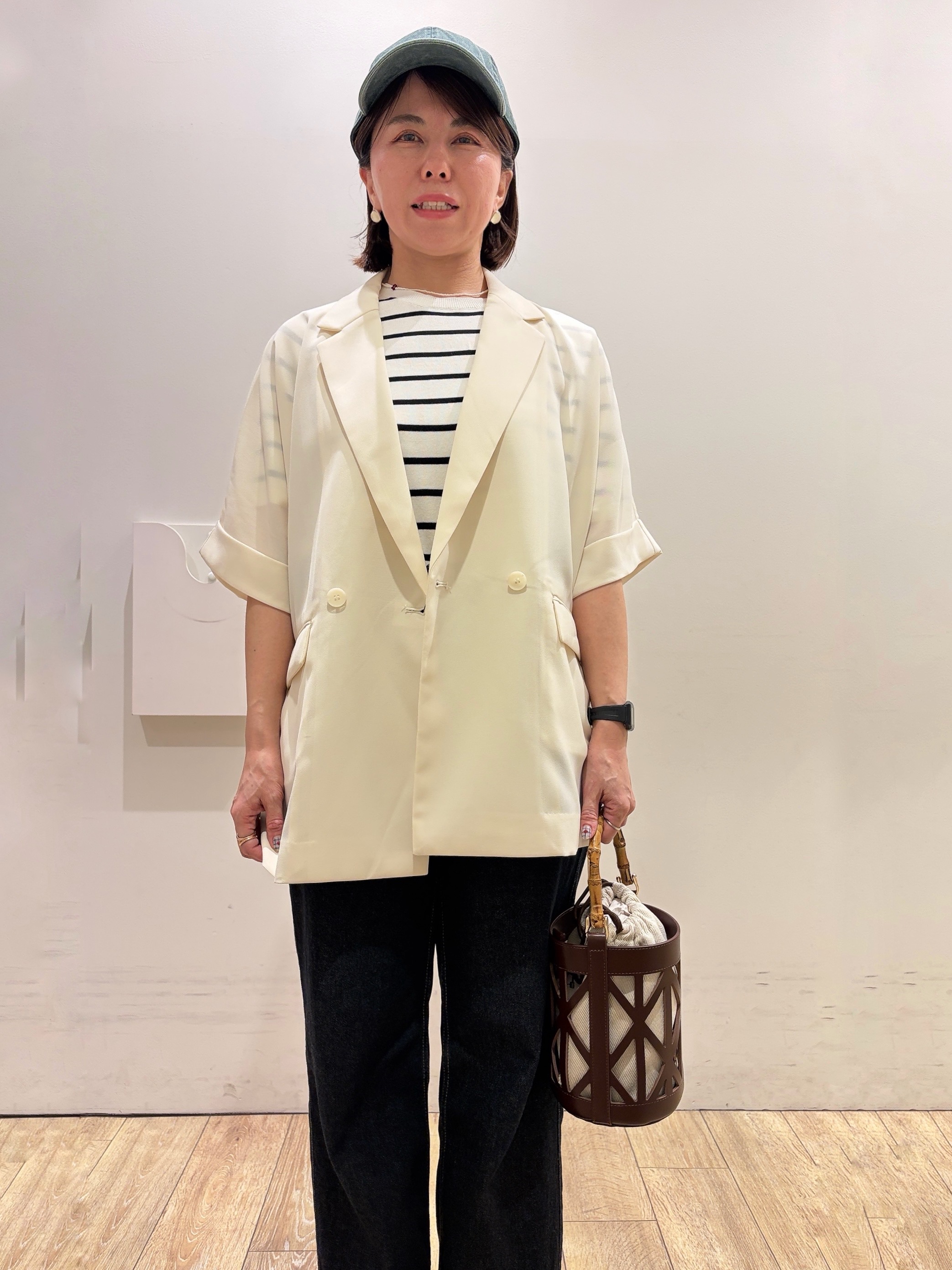 YUKOさんの「index｜ストレッチバギーデニム【洗濯機洗い可】《SS～LL》」を使ったコーディネート