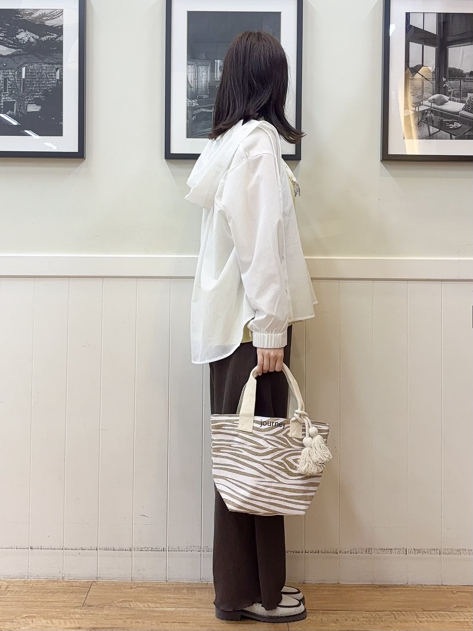 えぬさんの「SHOO･LA･RUE｜【UVカット/接触冷感】とろみタックノースリーブトップス」を使ったコーディネート