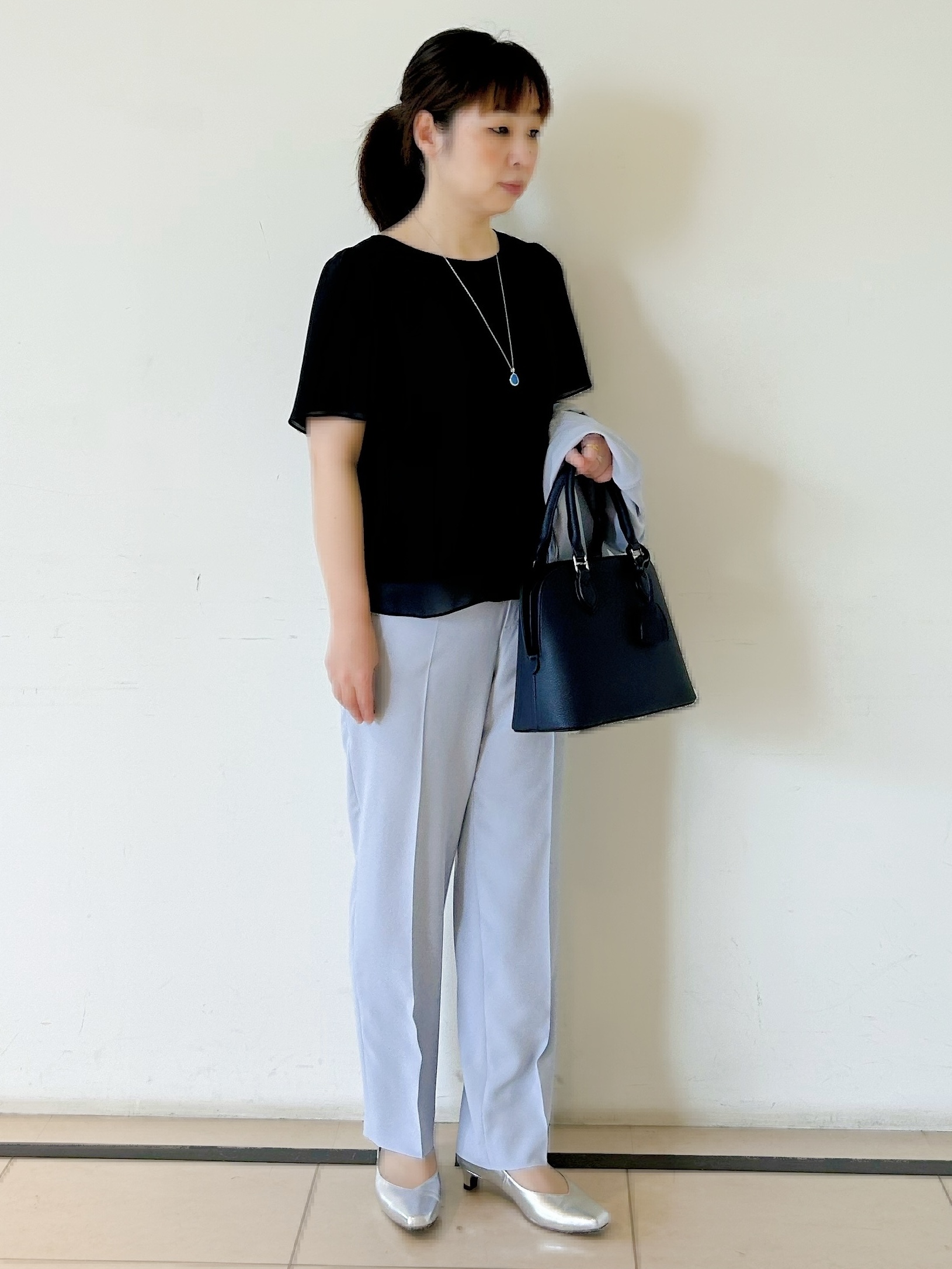 ひーさんの「Reflect｜【UVカット／接触冷感／セットアップ可】ノーカラージャケット」を使ったコーディネート