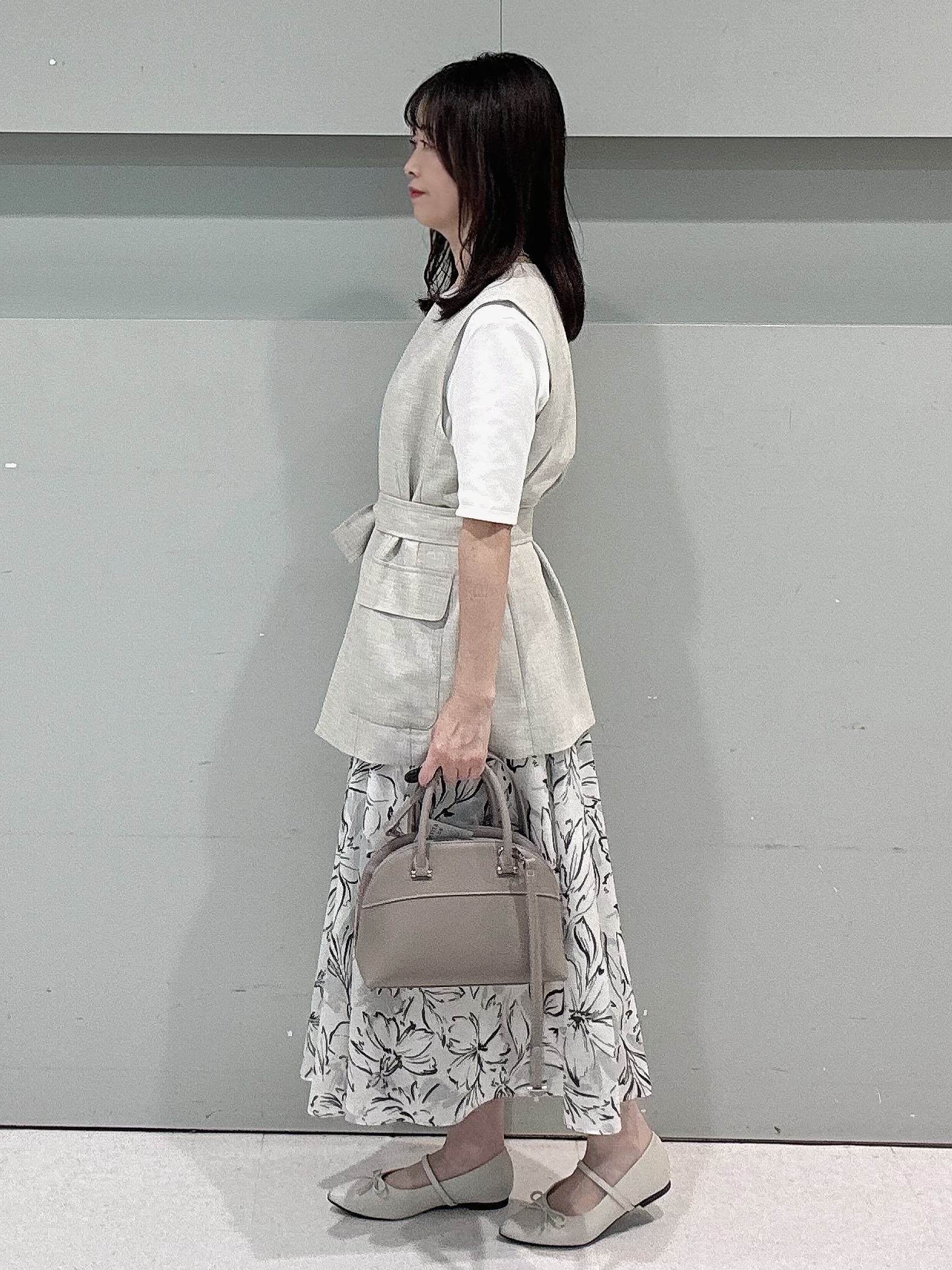 makiさんの「UNTITLED｜【セットアップ可/UV/接触冷感】スラブキーネックジレ」を使ったコーディネート