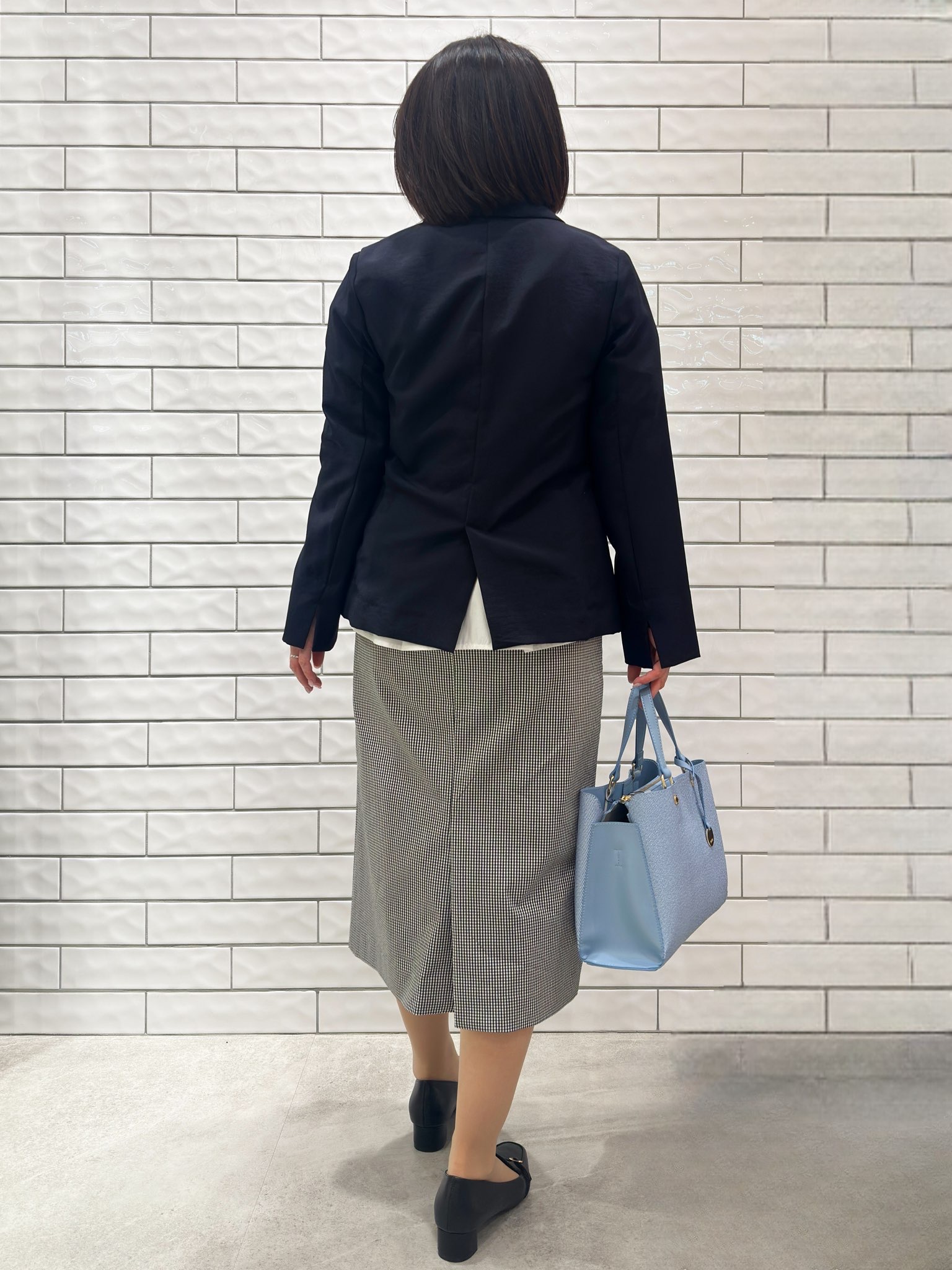 Minさんの「OPAQUE.CLIP｜《再入荷》ダブルブレストテーラードジャケット【接触冷感／吸水速乾／イージーアイロン／防シワ／洗濯機O」を使ったコーディネート