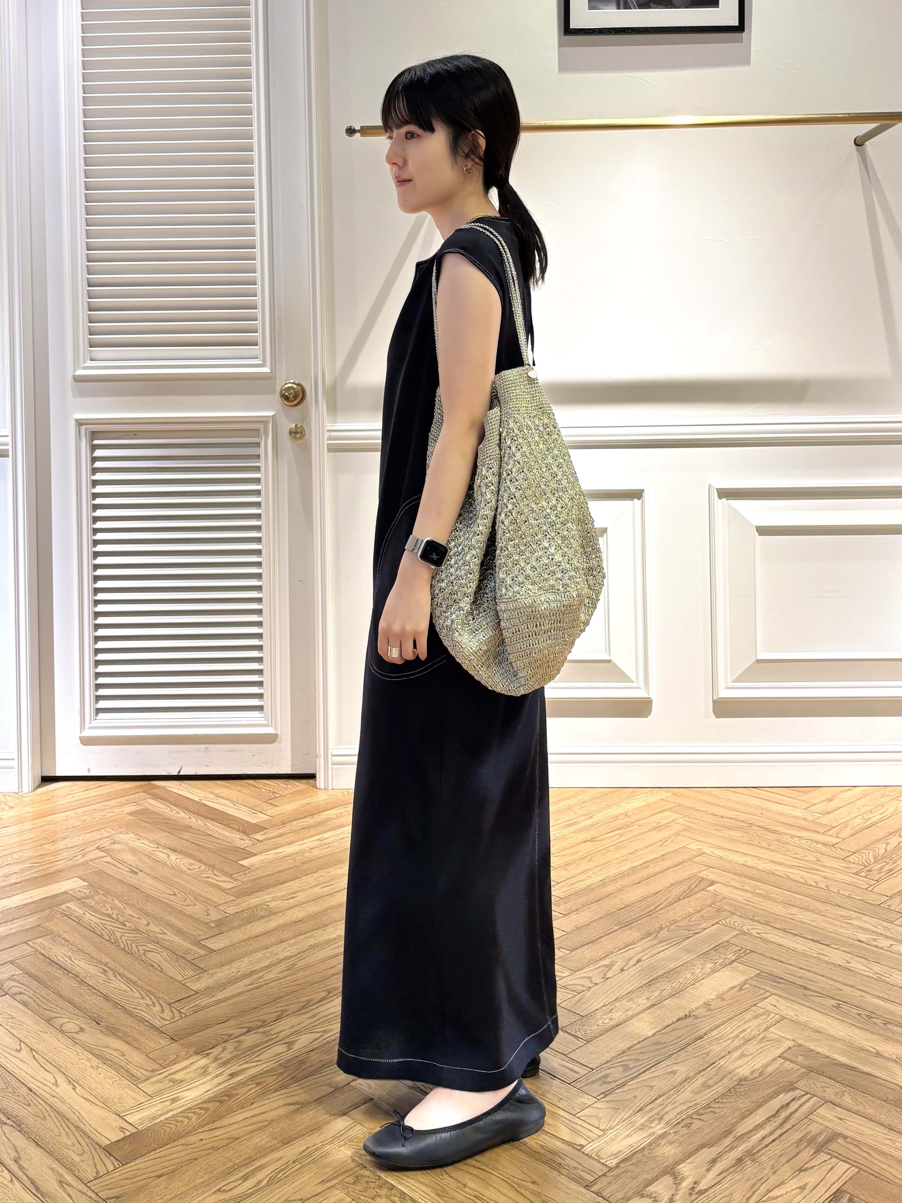 cocoさんの「DRESSTERIOR｜【セットアップ可/UVカット/接触冷感/吸水速乾】ウォッシャブル Iラインワンピース」を使ったコーディネート
