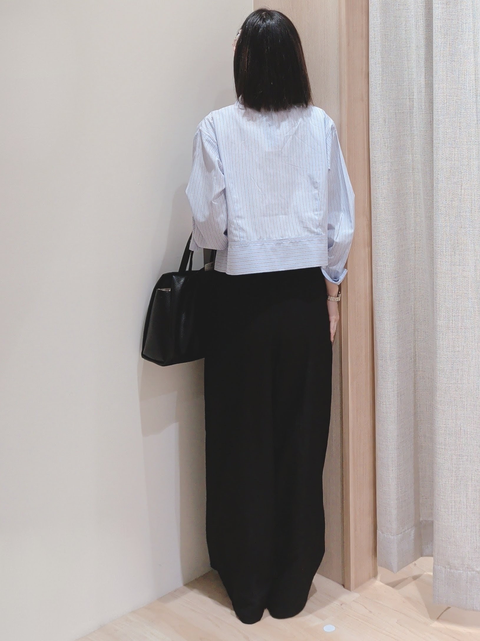 Yuiさんの「grove｜【貴島明日香さん着用／イージーケア／接触冷感】麻混クロップドシャツ」を使ったコーディネート