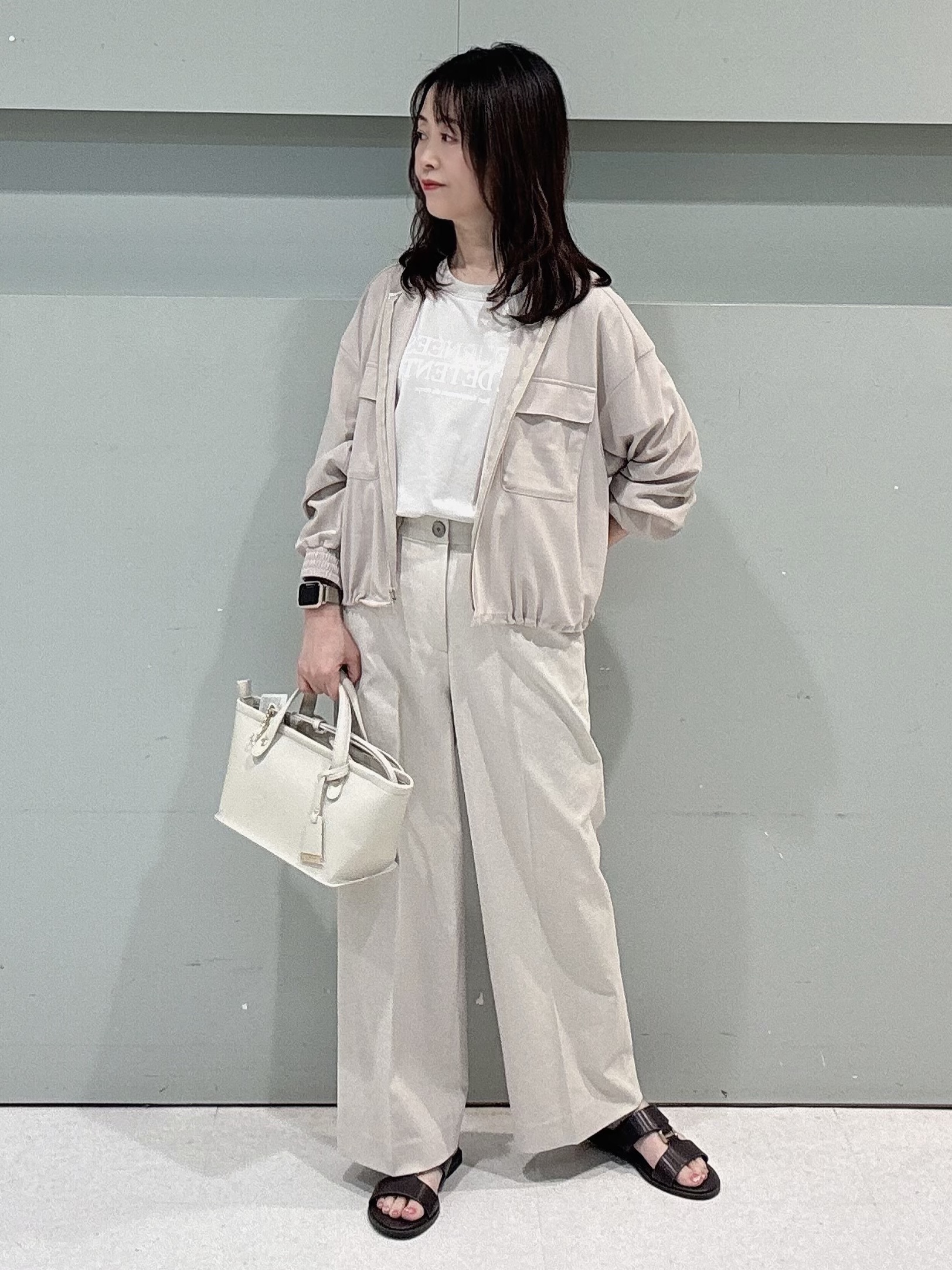 makiさんの「UNTITLED｜【古畑星夏さん着用/洗える】シアーブルゾン」を使ったコーディネート