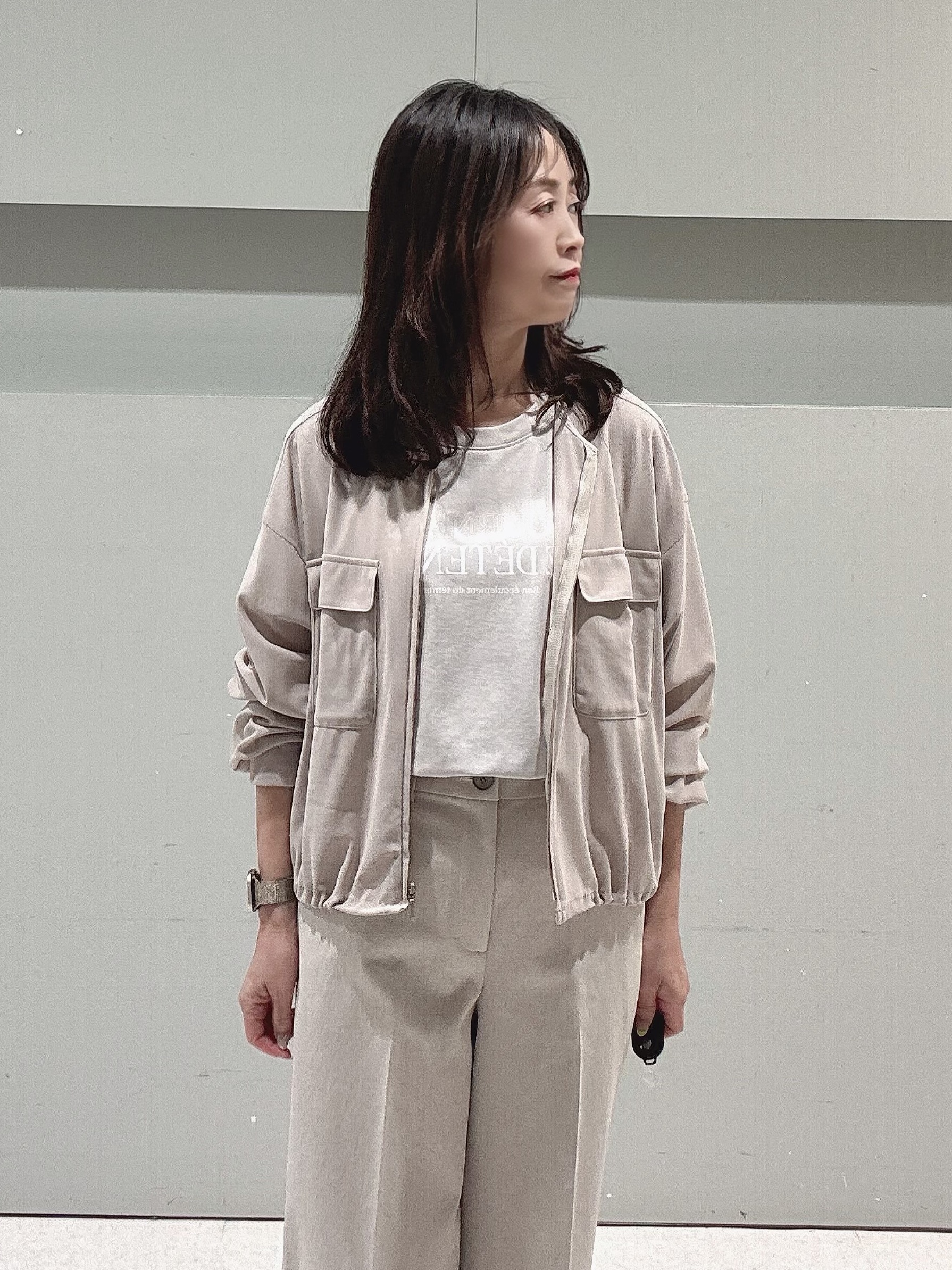 makiさんの「UNTITLED｜【古畑星夏さん着用/洗える】シアーブルゾン」を使ったコーディネート