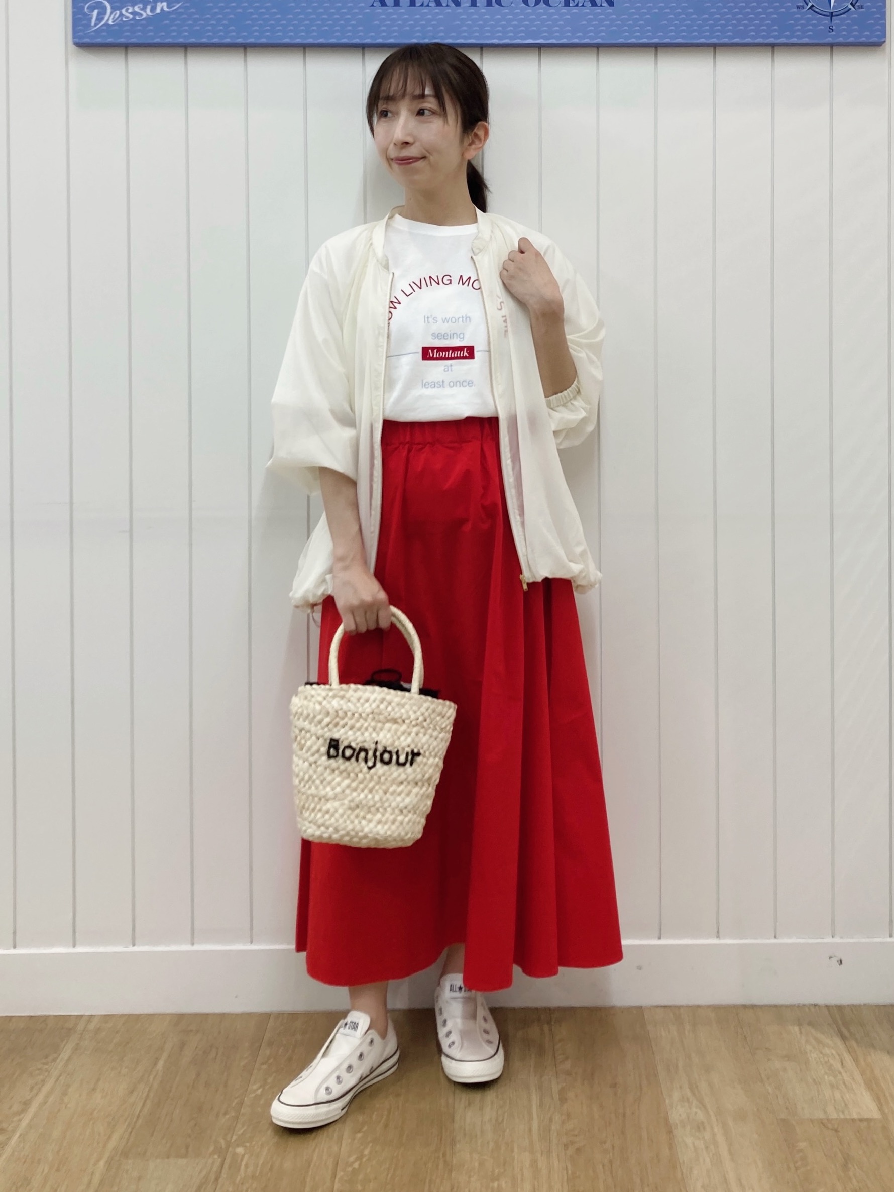 yoshiさんの「Dessin｜【洗える】オーガニックコットンロゴTシャツ」を使ったコーディネート