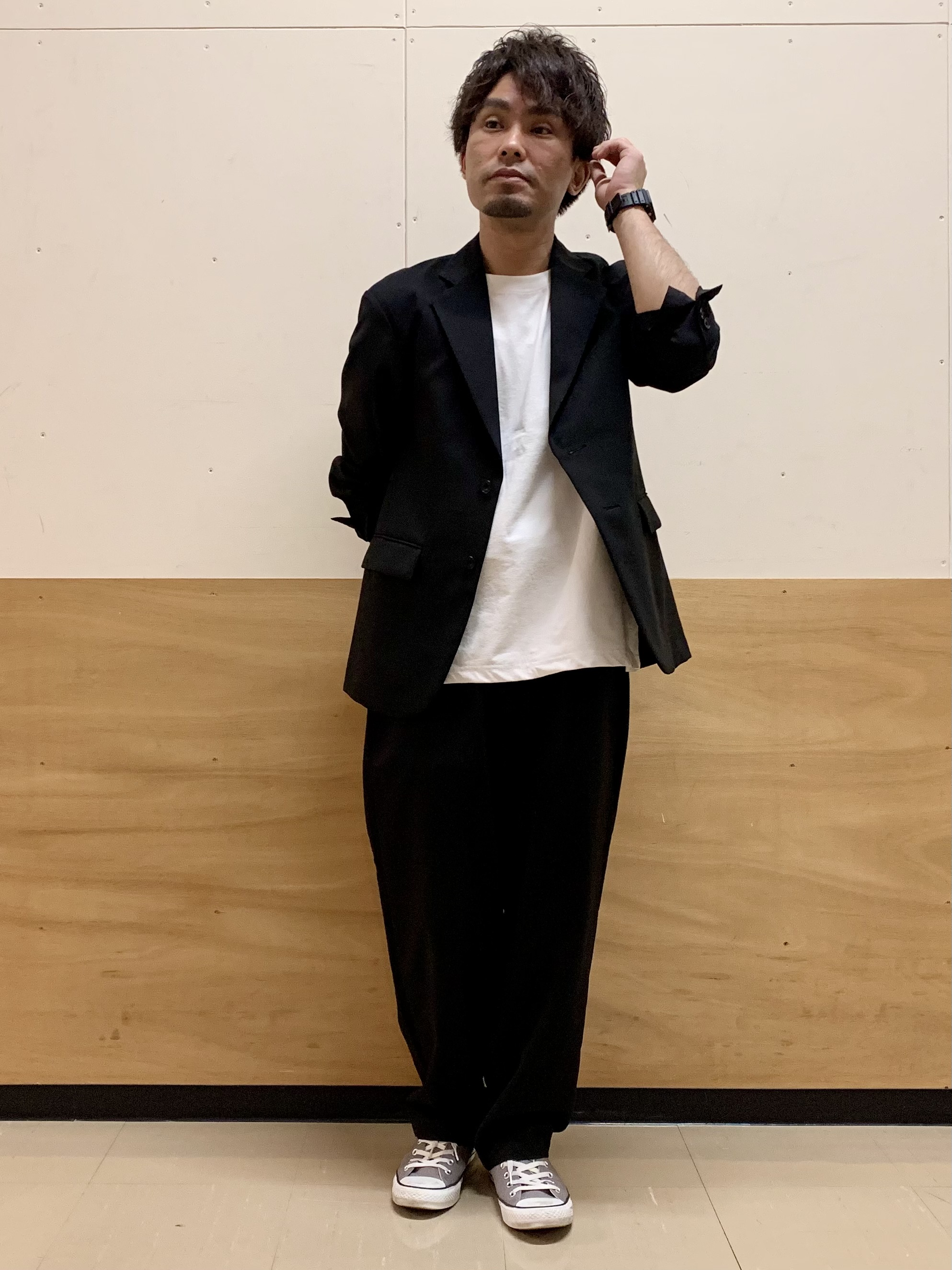 MATUさんの「THE SHOP TK｜AVANT LINO リラックスジャケット セットアップ可／洗濯機OK」を使ったコーディネート
