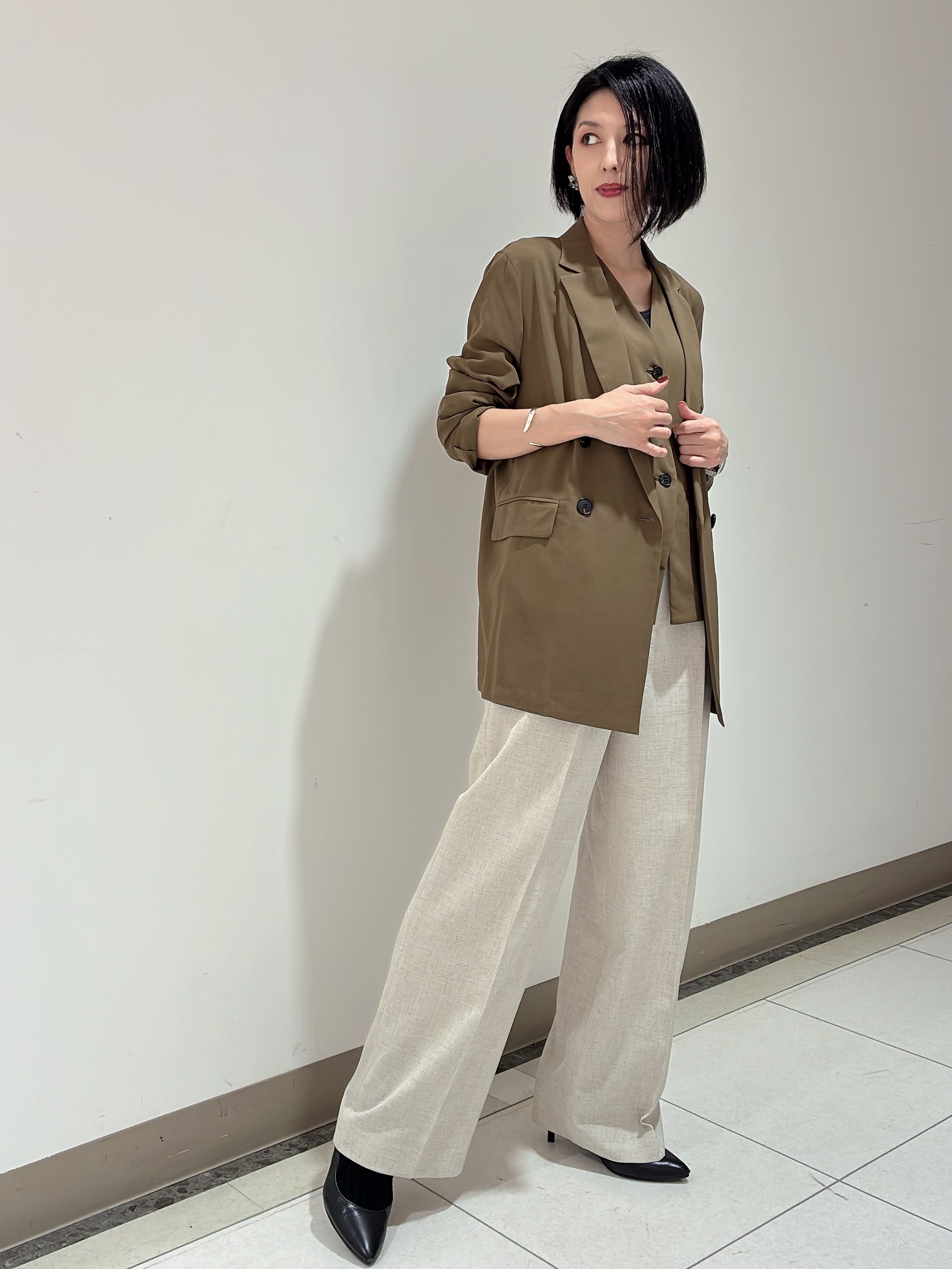 環さんの「UNTITLED｜【セットアップ可/接触冷感/通気性】ドライシアーダブルジャケット」を使ったコーディネート