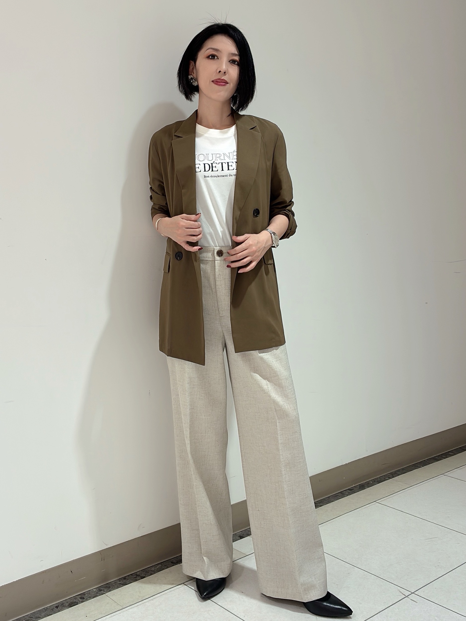 環さんの「UNTITLED｜【セットアップ可/接触冷感/通気性】ドライシアーダブルジャケット」を使ったコーディネート