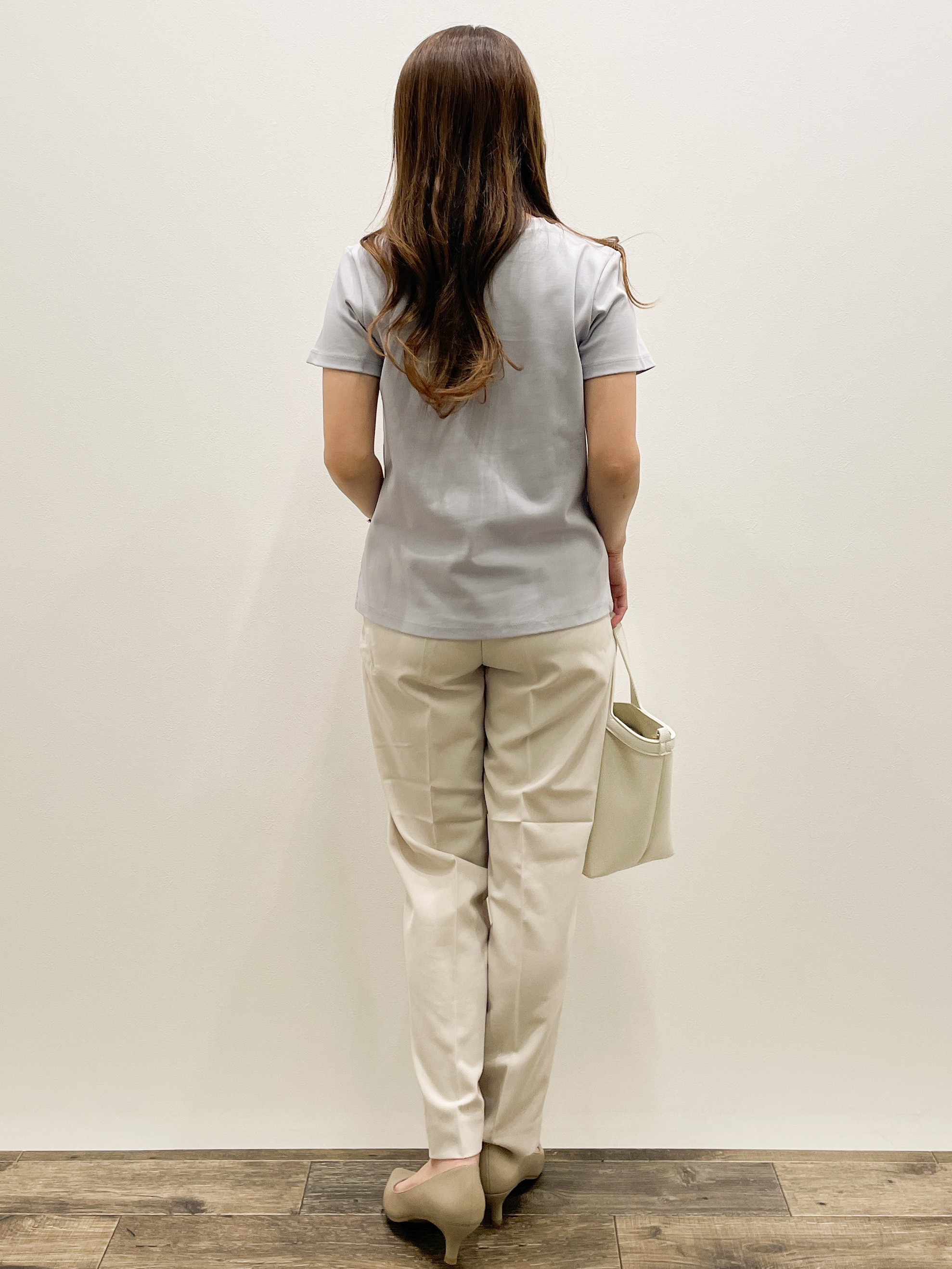 Asukaさんの「OPAQUE.CLIP｜【UVケア／接触冷感】フロントロゴ刺繍Tシャツ《洗濯機OK／S-3L／7col》」を使ったコーディネート