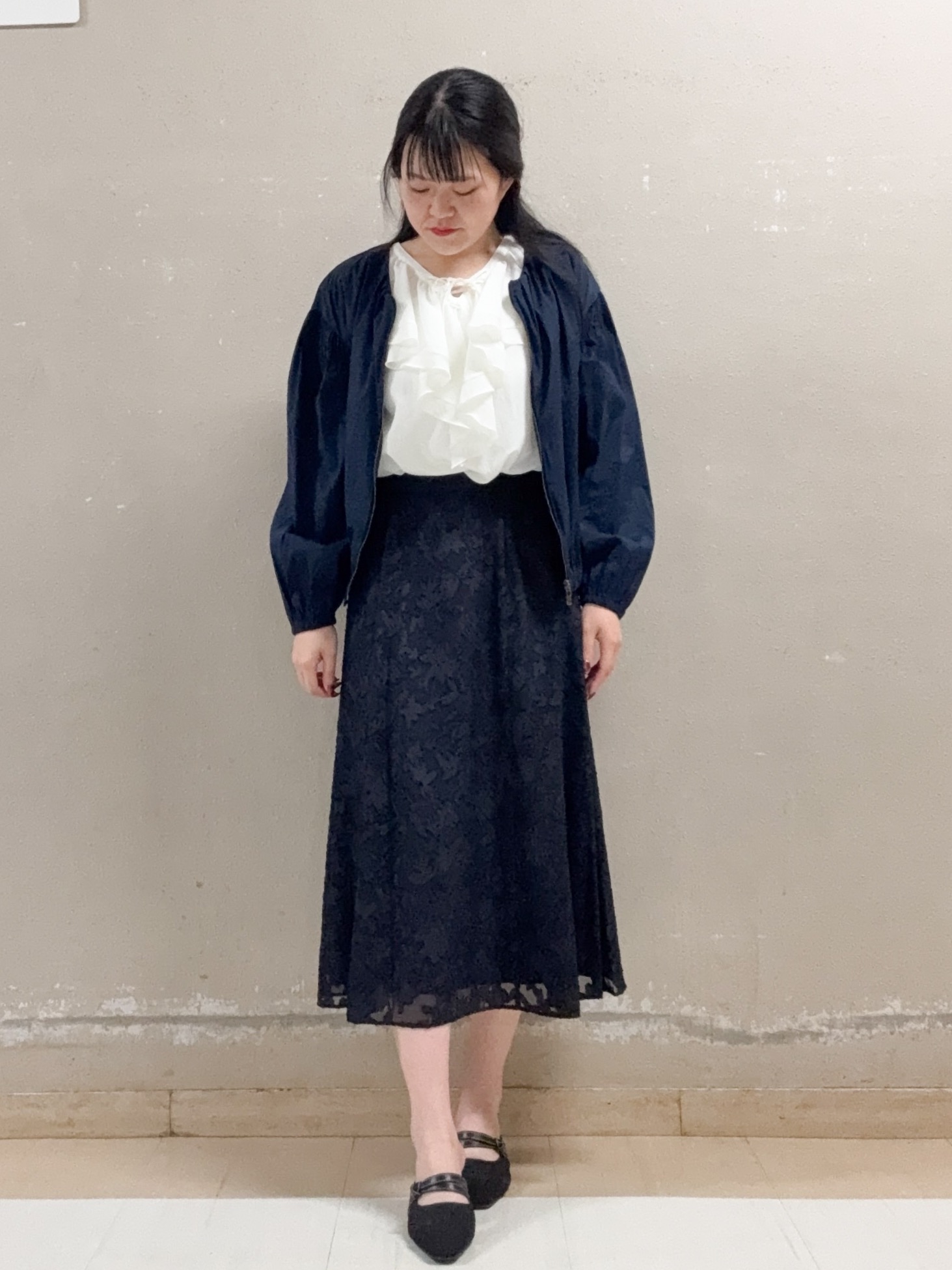  Aさんの「Reflect｜フロントファスナーシアーブルゾン」を使ったコーディネート