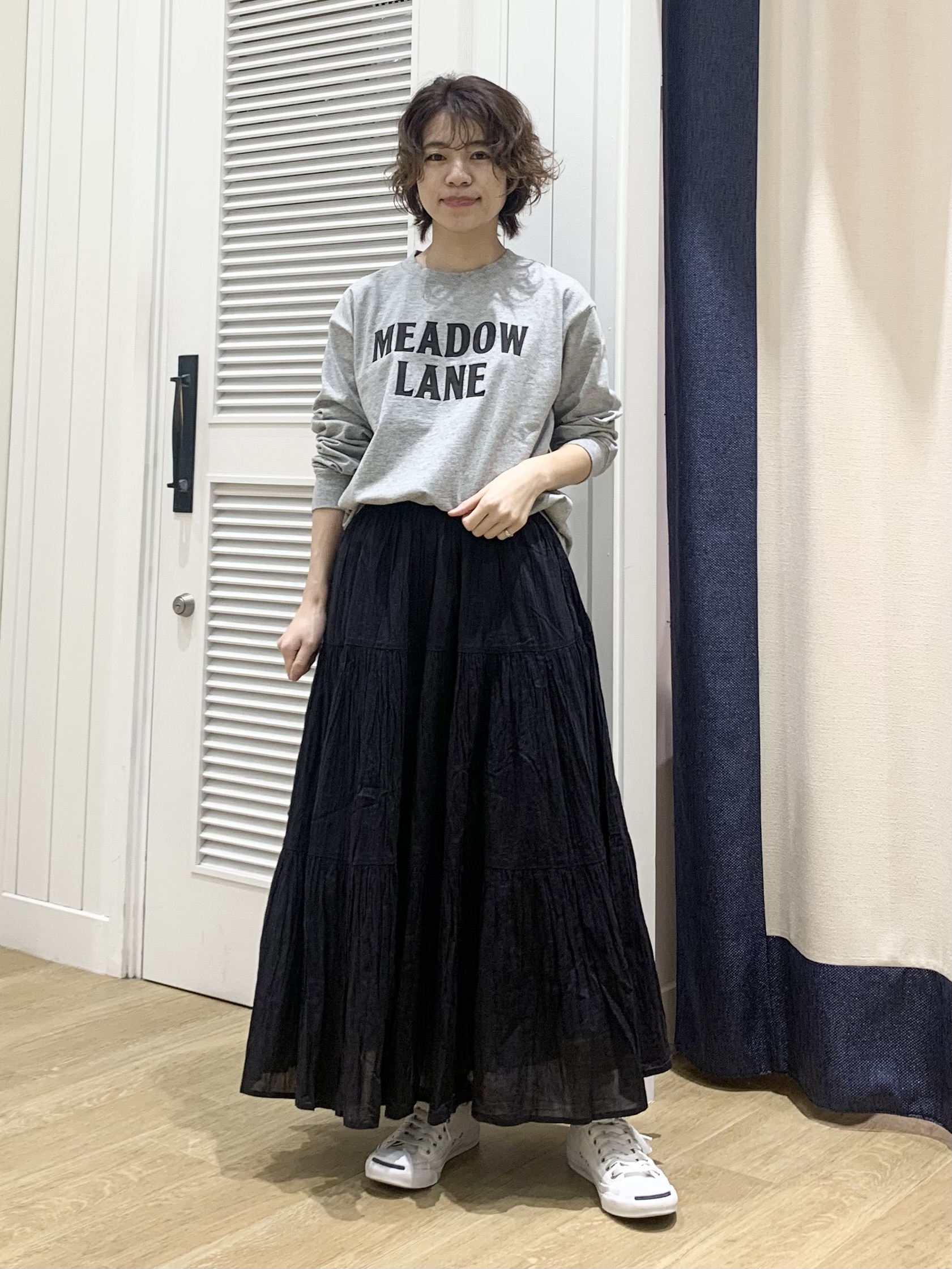 IMARIさんの「Dessin｜【洗える】コットンロゴロングTシャツ」を使ったコーディネート