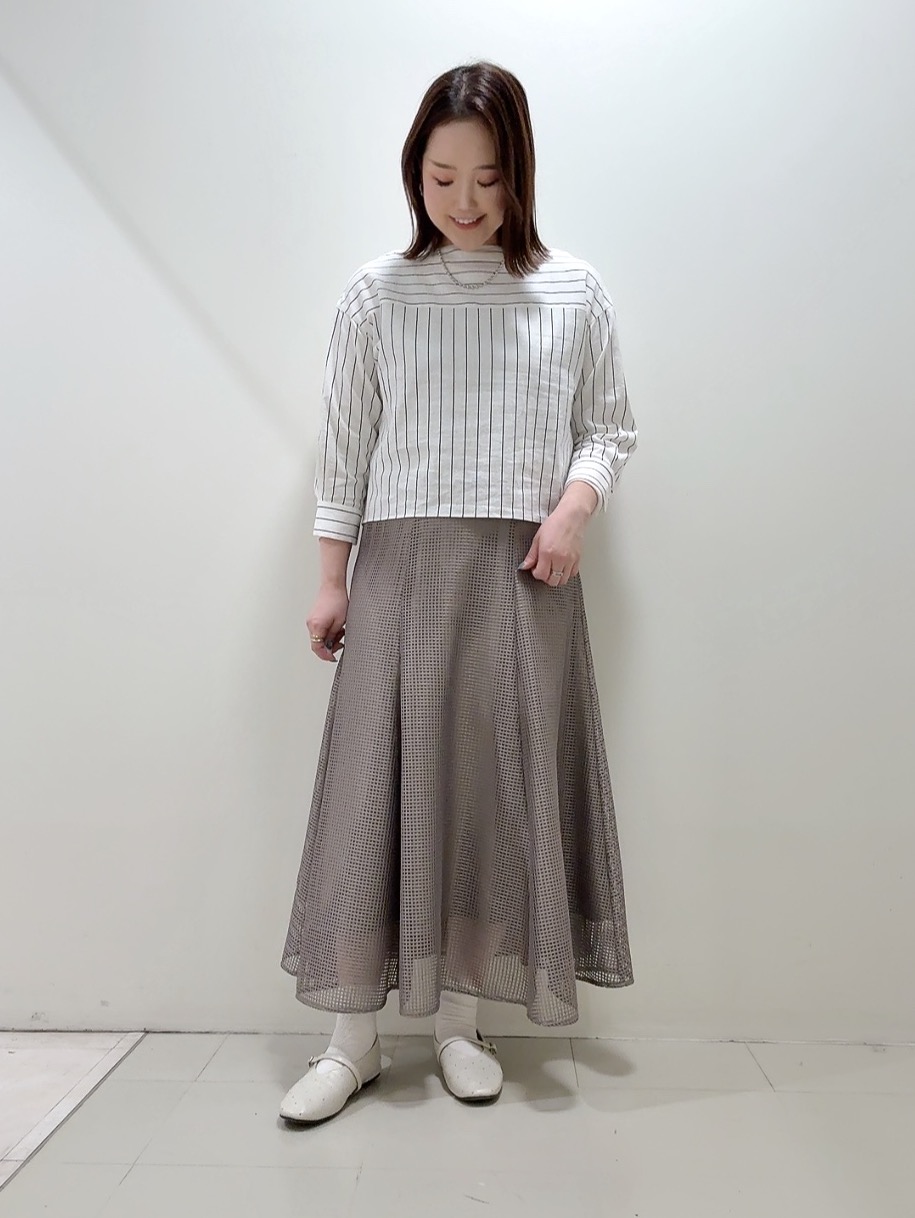 YUIさんの「UNTITLED｜【洗える/6分袖】ボートネックブラウス」を使ったコーディネート