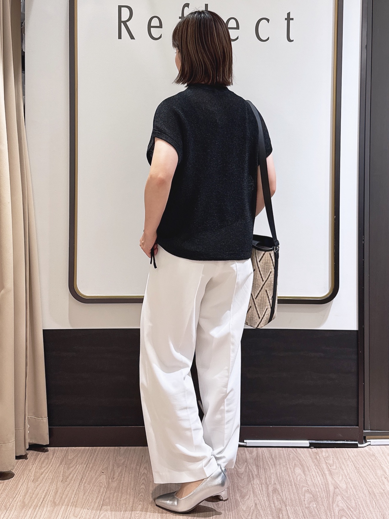 nekoさんの「Reflect｜【レイヤードにおすすめ◎】畦編みフレンチスリーブトップス」を使ったコーディネート