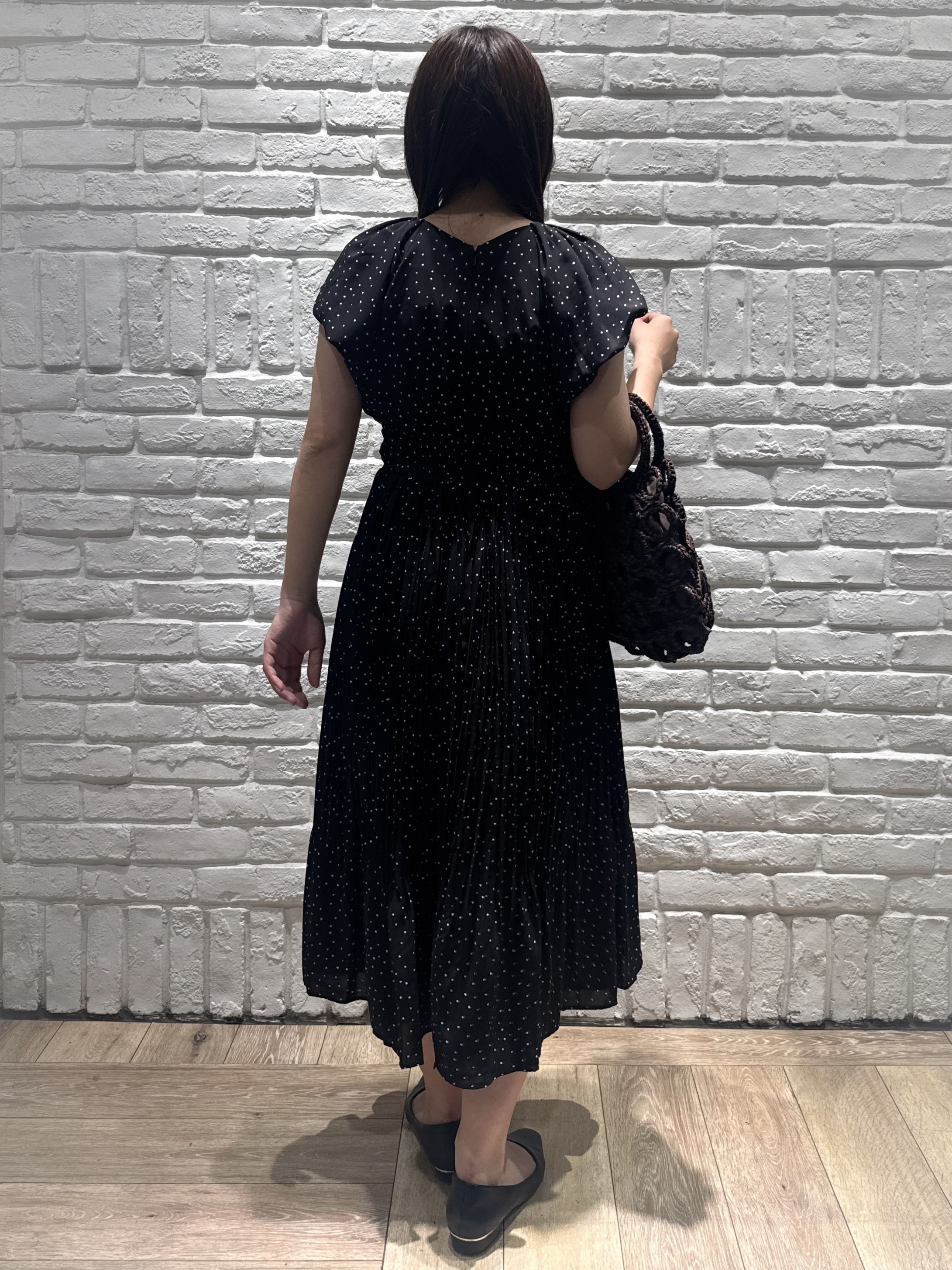 wakanaさんの「OPAQUE.CLIP｜ハートドットバルーンスリーブワンピース【洗濯機OK／イージーアイロン】」を使ったコーディネート