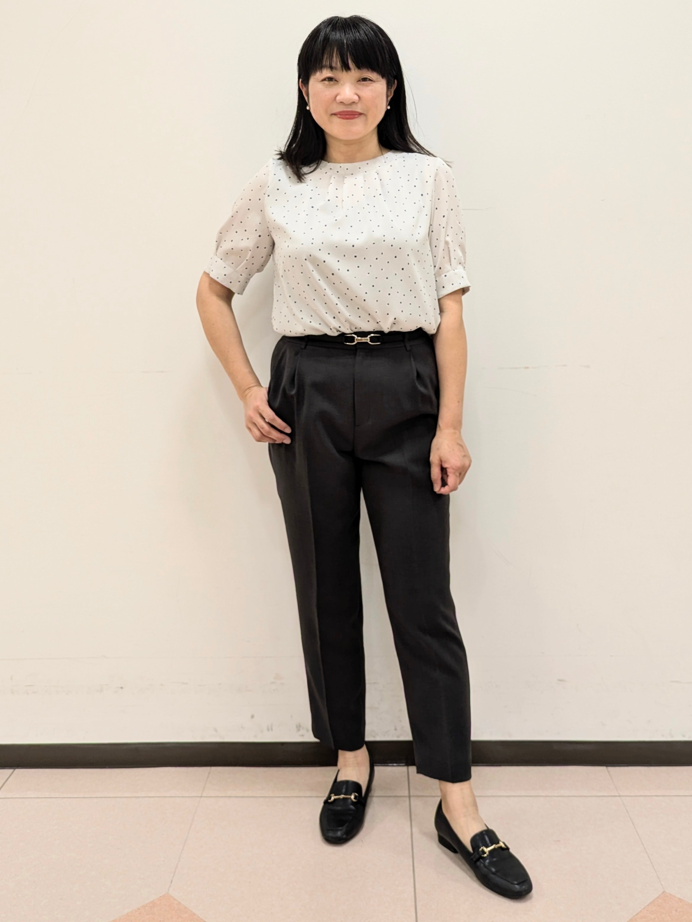 ともさんの「UNTITLED｜【セットアップ可/UV/接触冷感】エアリーノーカラージャケット」を使ったコーディネート