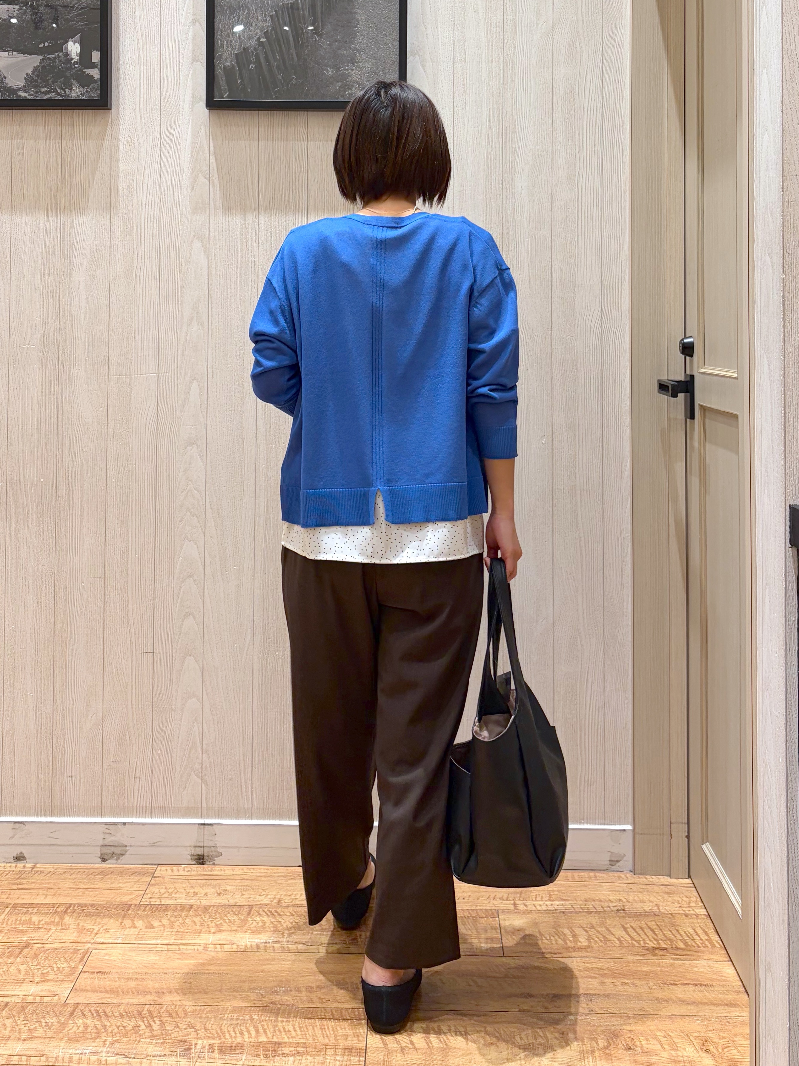 shirayuuuさんの「SHOO･LA･RUE｜【ひんやり/洗濯機可/S-LL】オンにもオフにも マルチに使えるボタンレスカーディガン」を使ったコーディネート