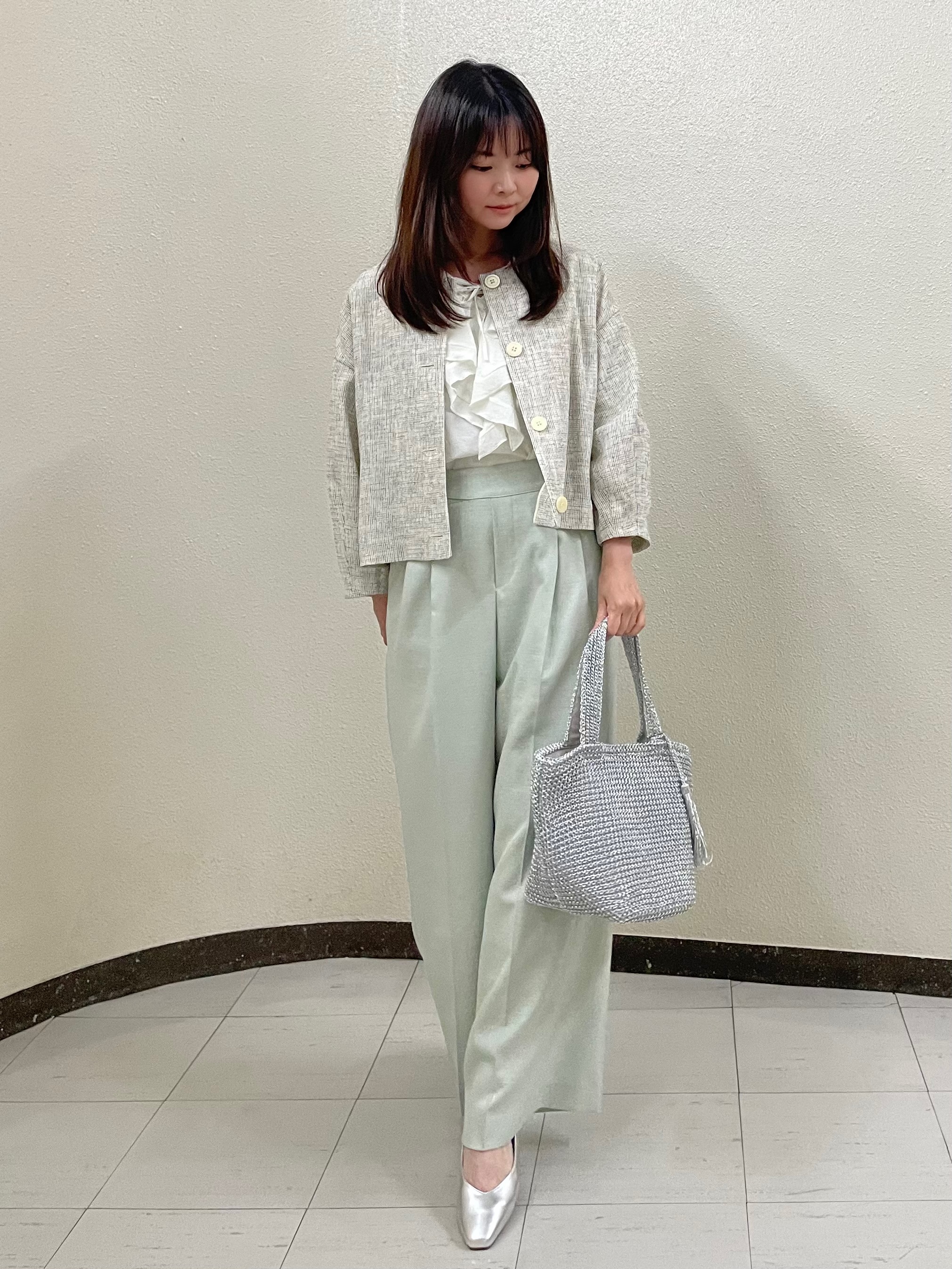 Ayaさんの「Reflect｜【セットアップ可】ツイードノーカラージャケット」を使ったコーディネート
