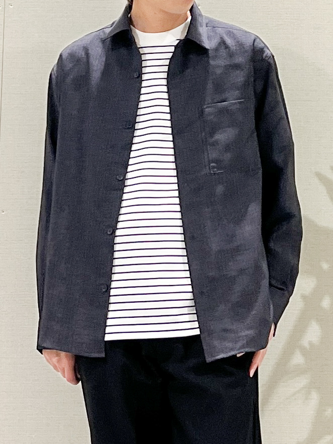SHI-MAさんの「THE SHOP TK｜【LINO FINE】リネンライク 長袖シャツ UVカット/イージーケア/吸水速乾/洗濯機OK」を使ったコーディネート