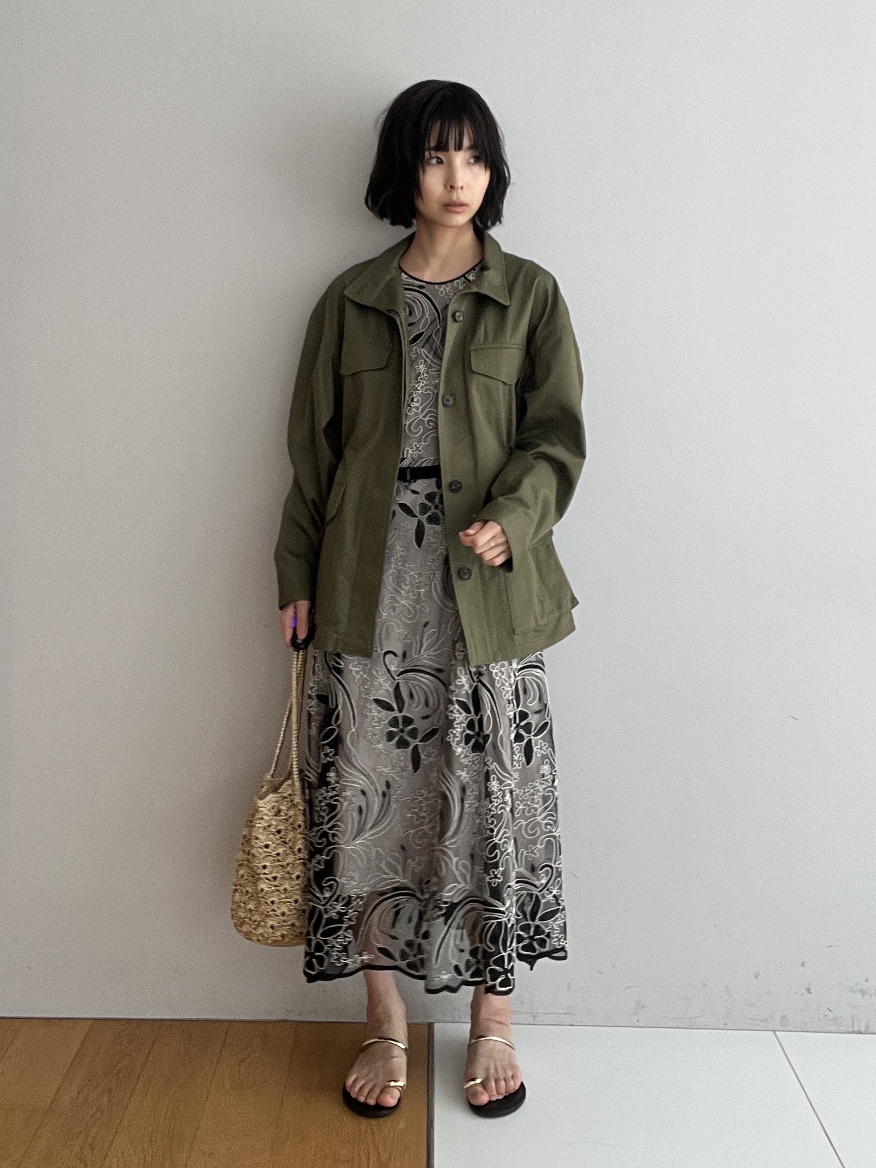 misaさんの「DRESSTERIOR｜メタリック クロッシェ バッグ」を使ったコーディネート