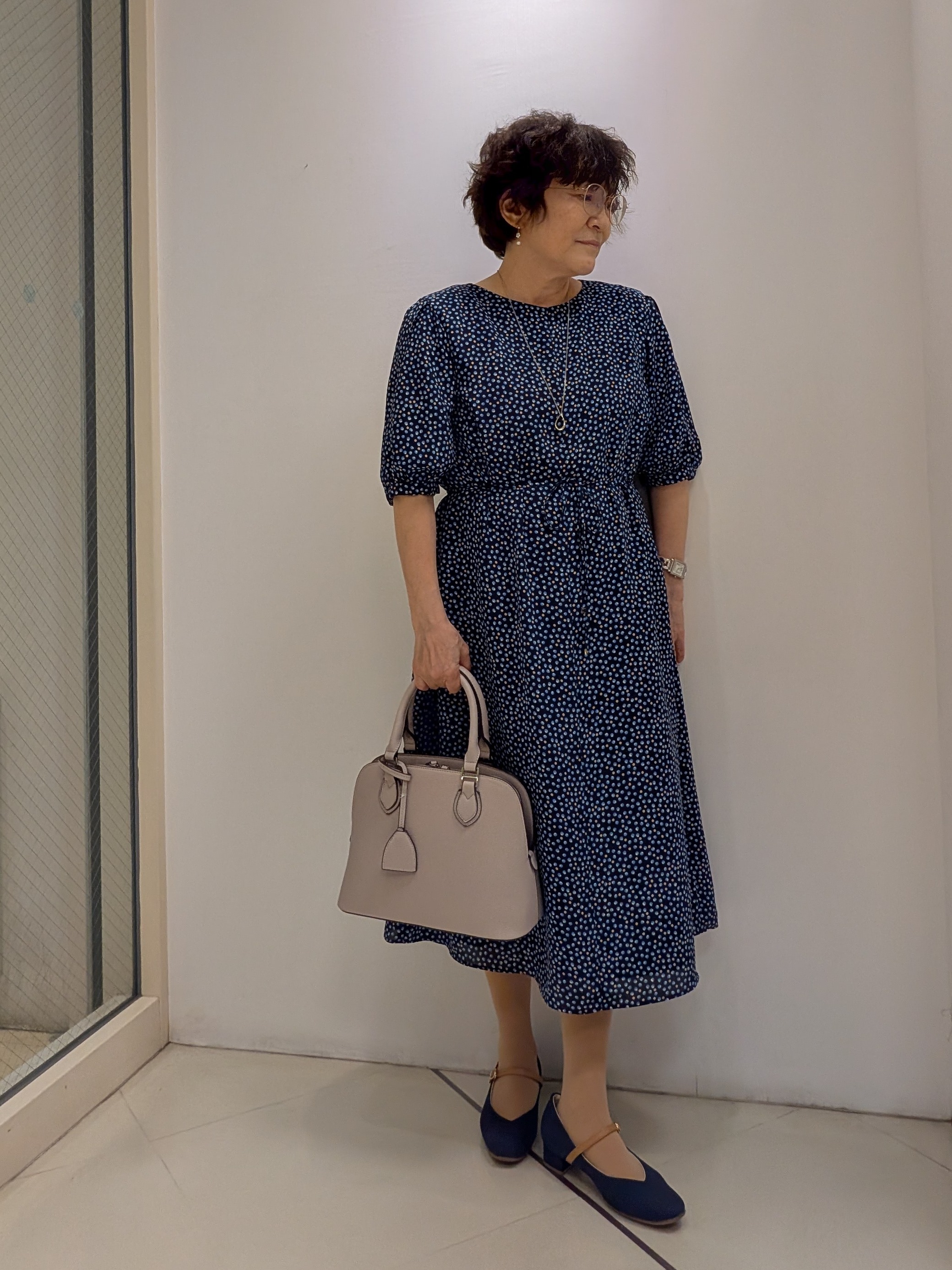 Mokoさんの「Reflect｜シフォンスリーブワンピース」を使ったコーディネート