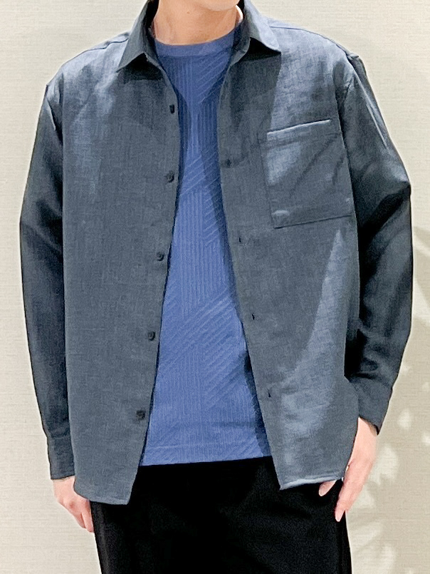 SHI-MAさんの「THE SHOP TK｜【LINO FINE】リネンライク 長袖シャツ UVカット/イージーケア/吸水速乾/洗濯機OK」を使ったコーディネート