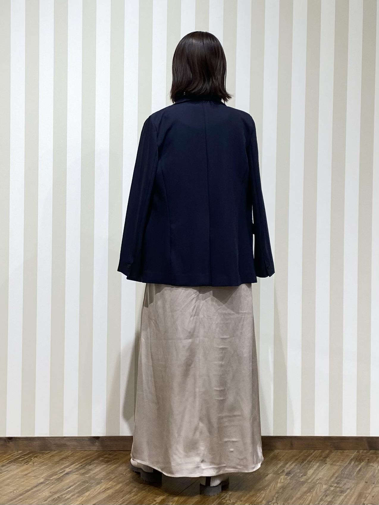 SAOさんの「SHOO･LA･RUE｜【洗濯機可/イージーケア/UV】オンオフ使える　ゆったりダブルジャケット」を使ったコーディネート